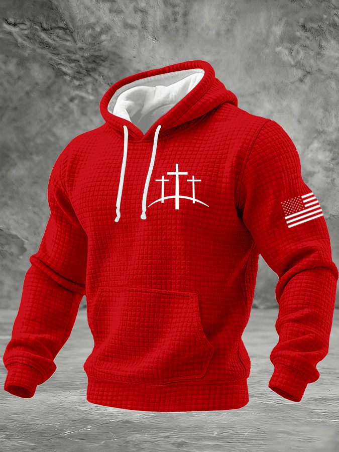 Sudadera Faith estampado Checkered Fabric Hooded para hombre