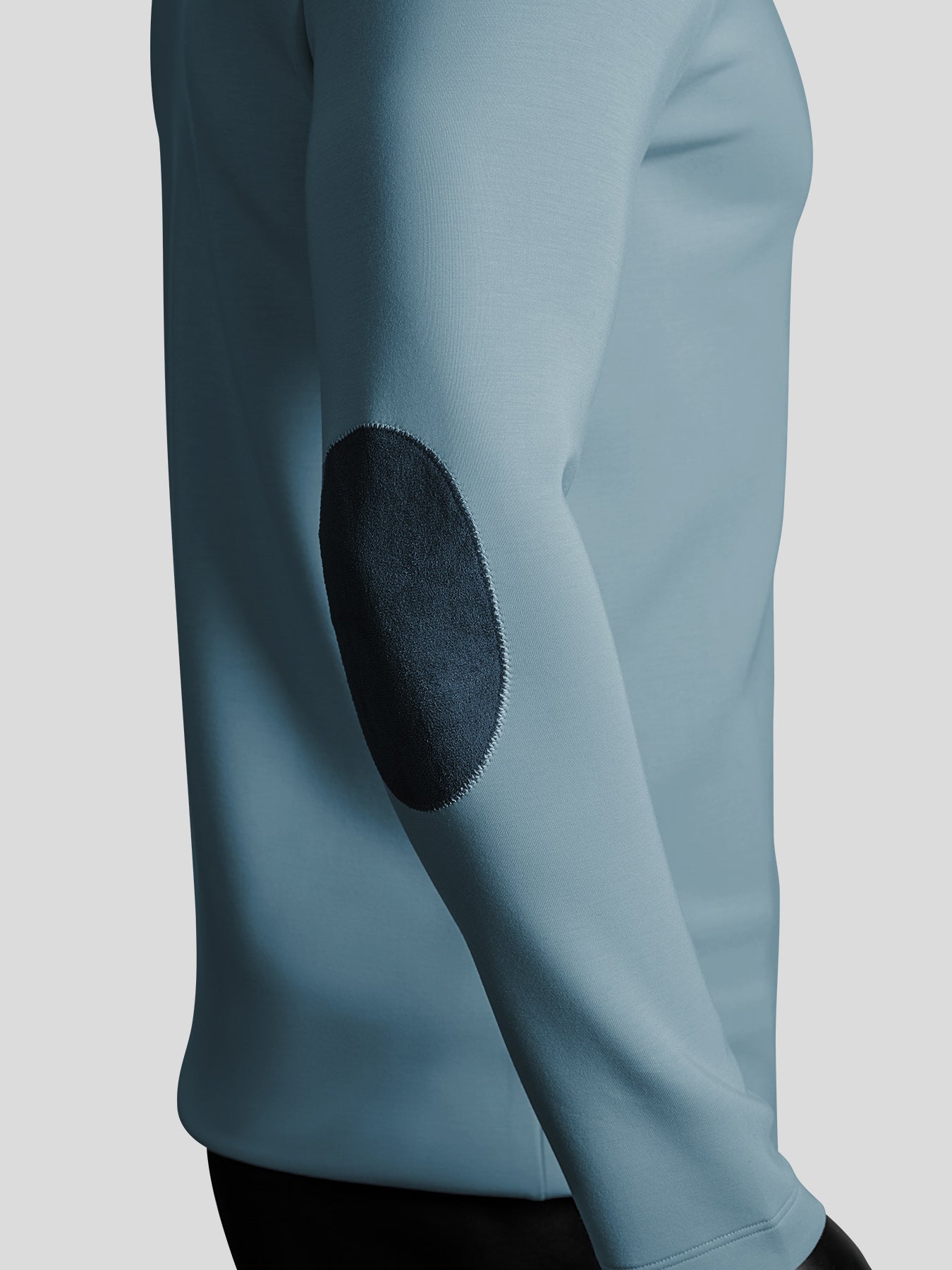 Modal Blend Elbow Patch de manga larga Tee:clásico Fit