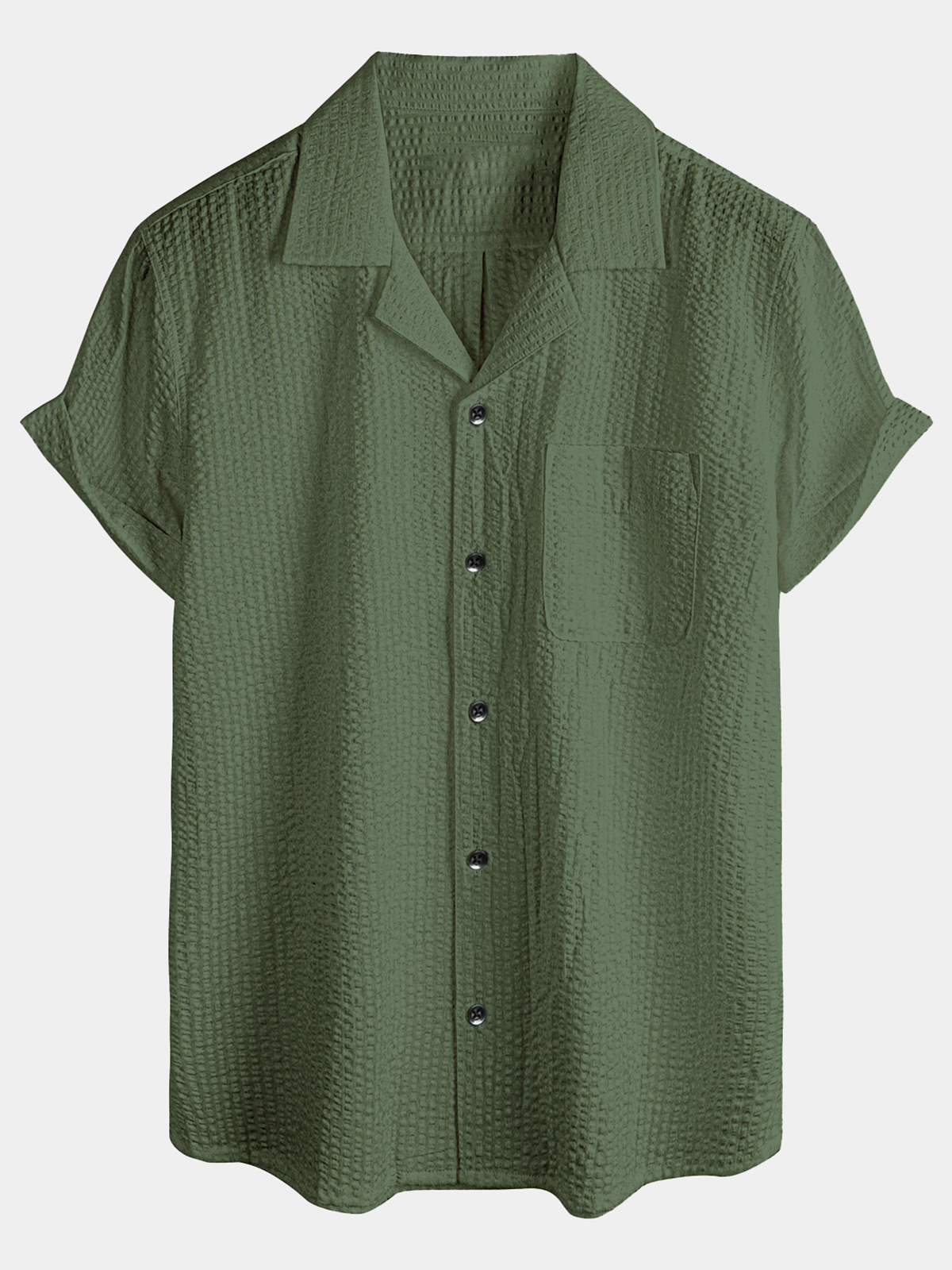 Camisa Summer casual Button Up 100% de algodón de manga corta Beach Hawaiian para hombre
