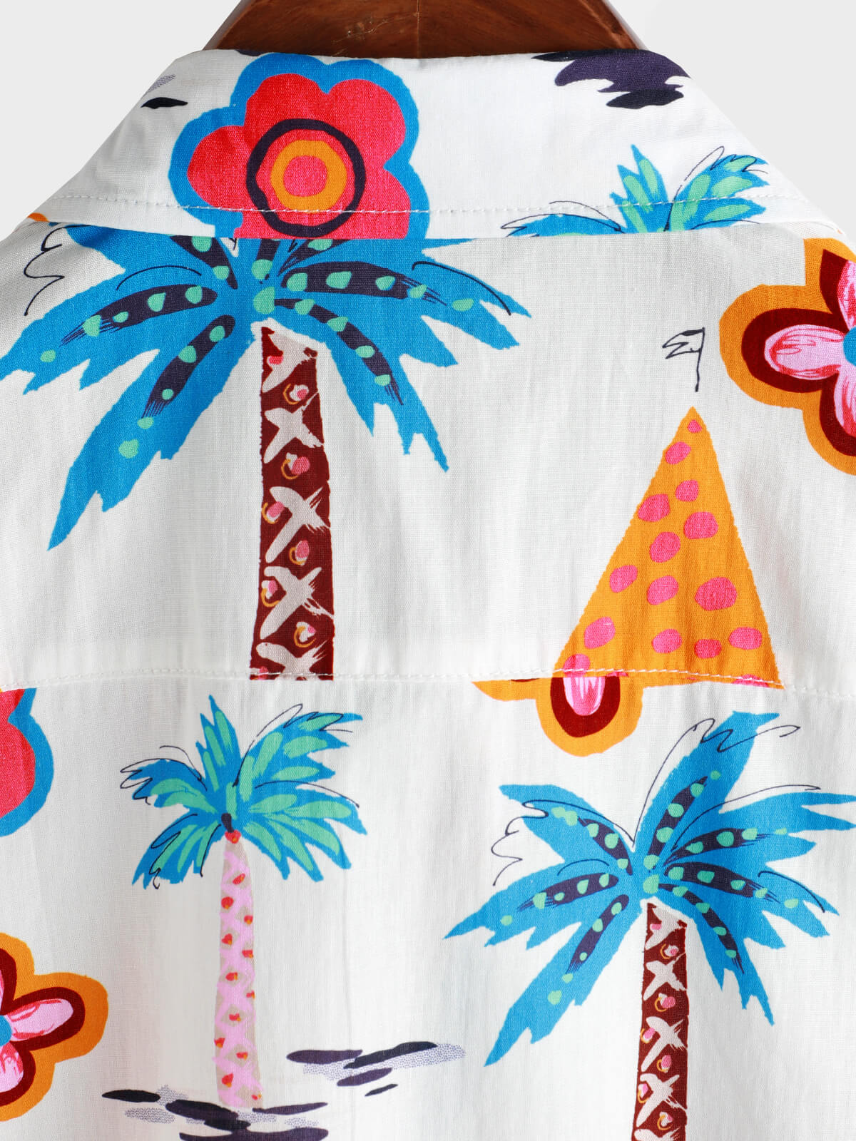 Camisa de algodón Tropical estampado Summer Hawaiian Button Up de manga corta para hombre