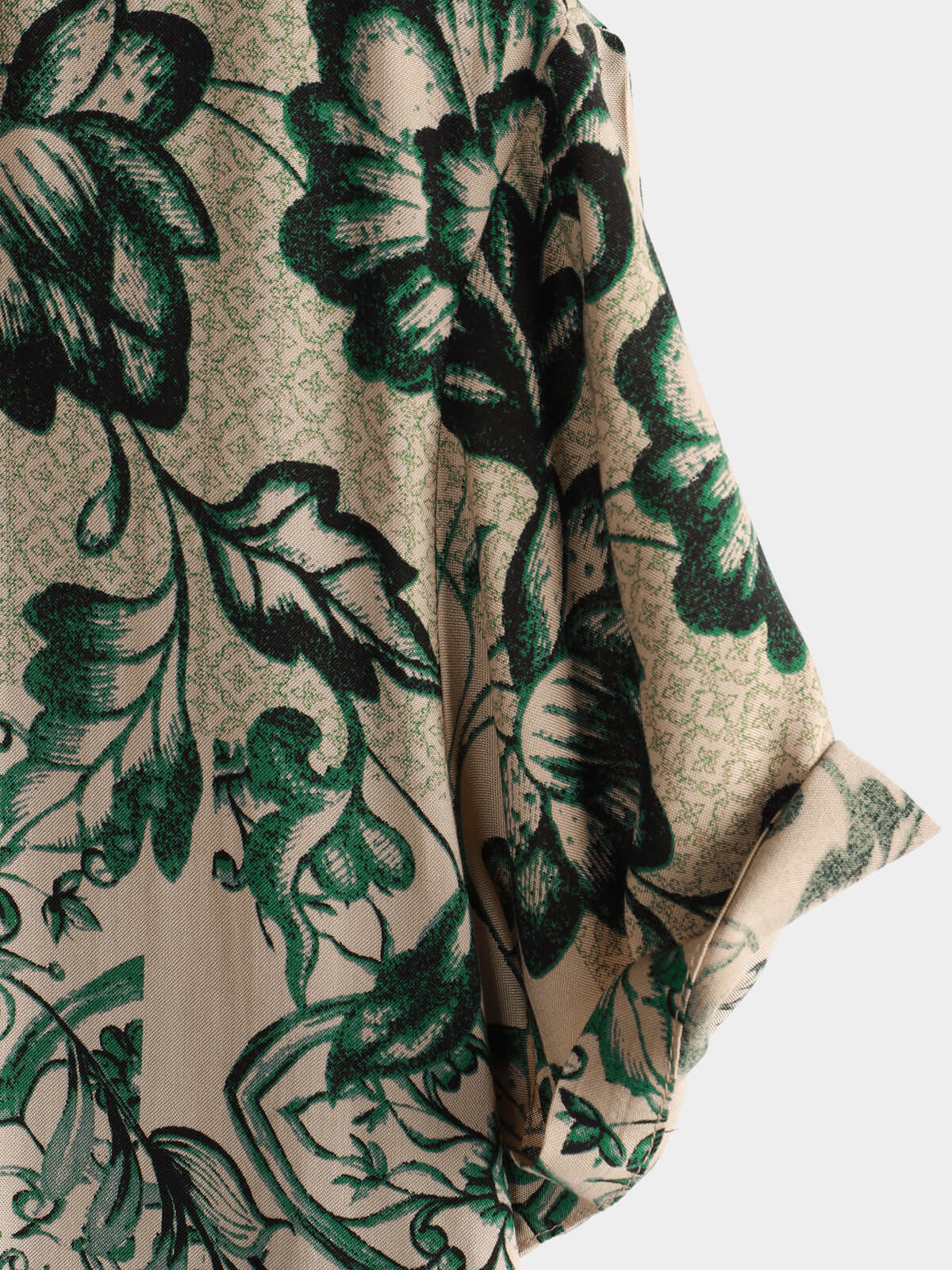 Camisa floral estampado vintage Holiday transpirable Hawaiian de manga corta para hombre