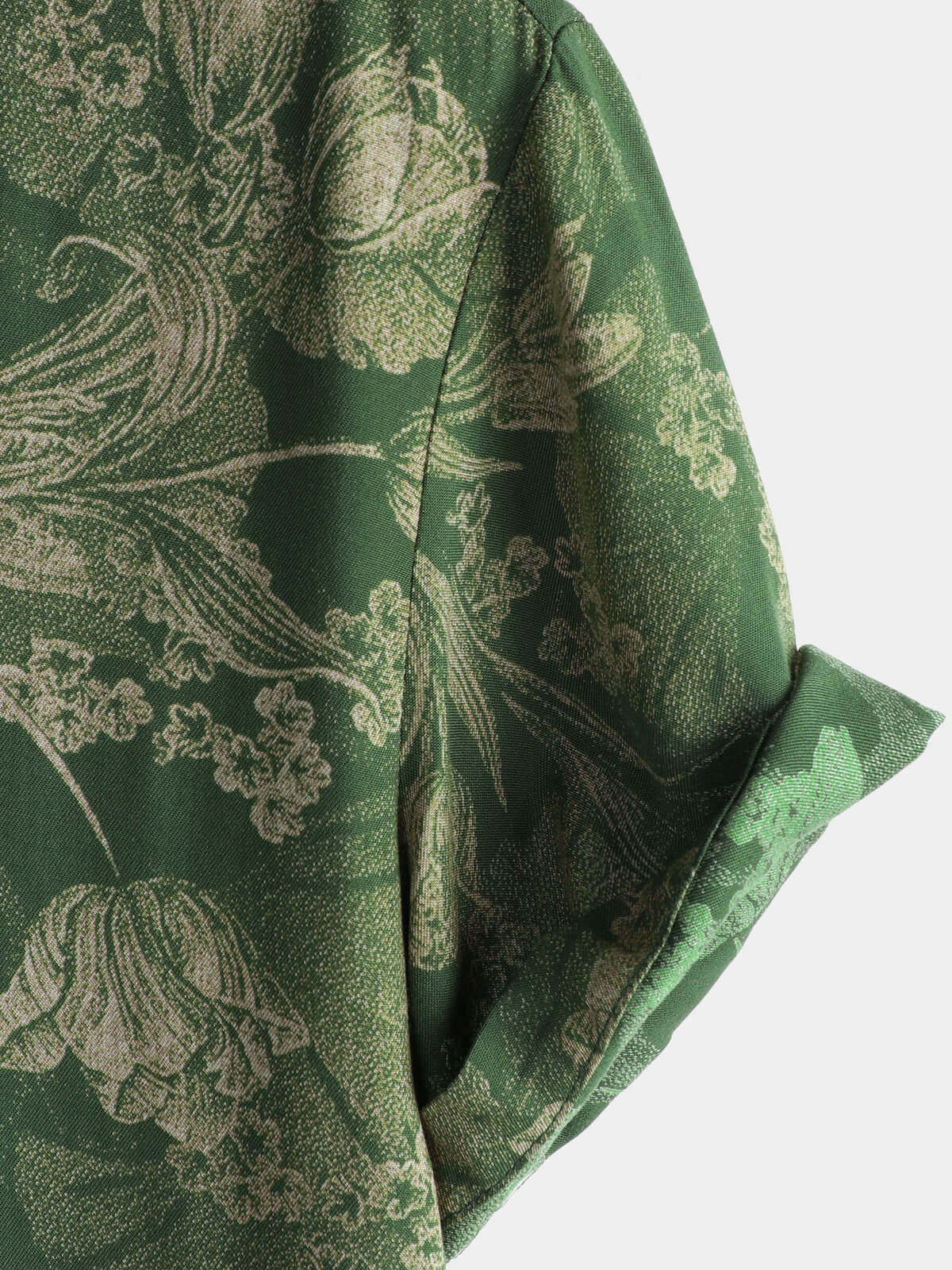 Camisa Green vintage Holiday transpirable Hawaiian de manga corta para hombre