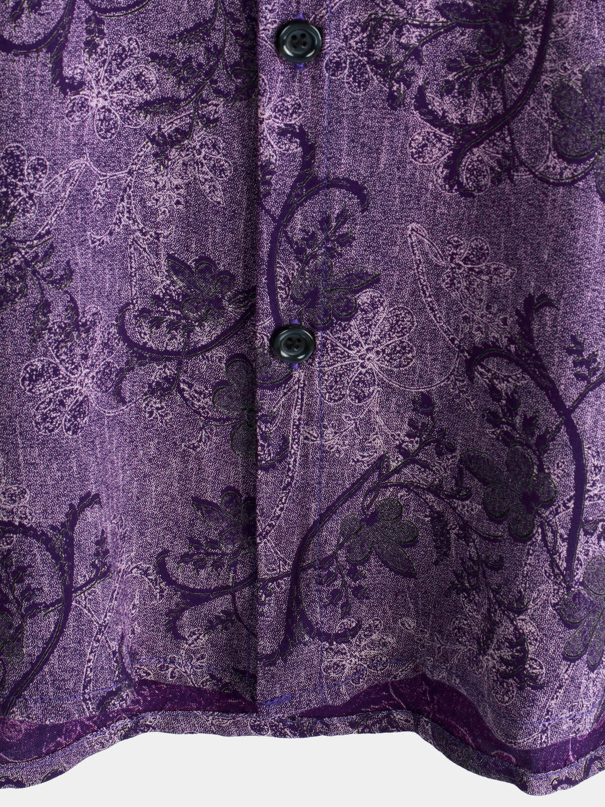 Camisa Purple vintage Holiday transpirable Hawaiian de manga corta para hombre