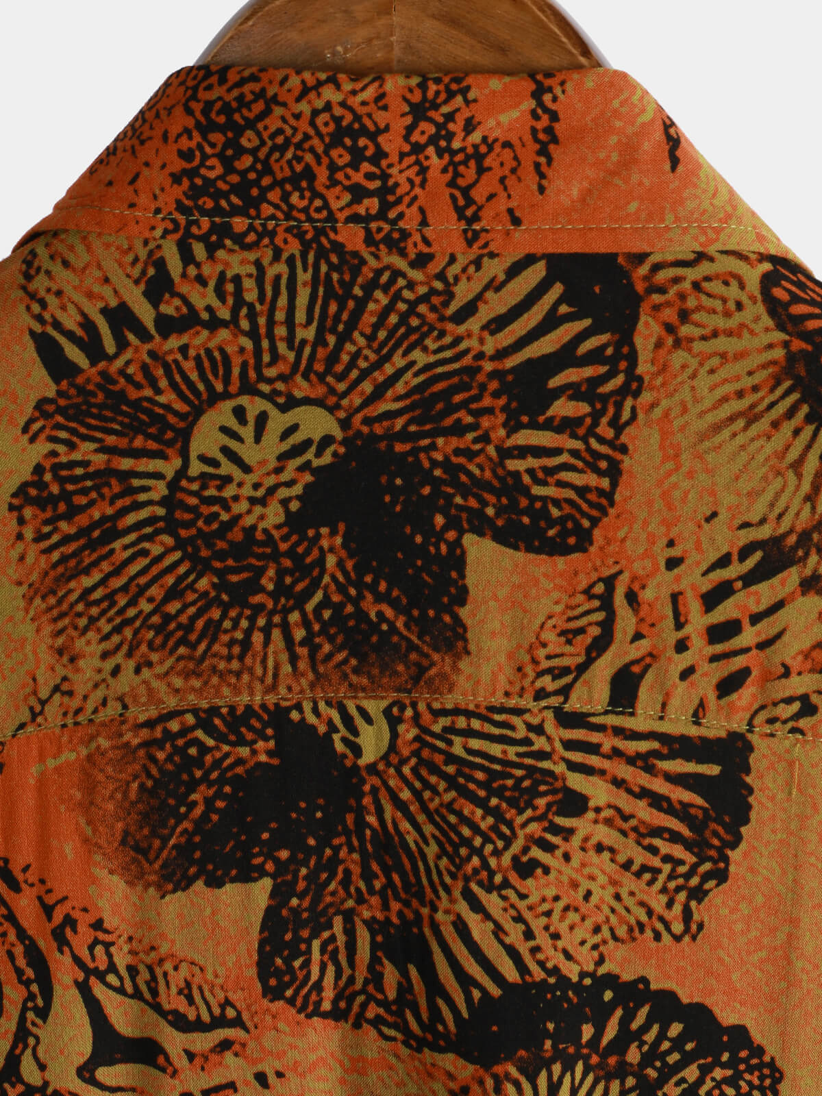 Camisa retro floral estampado Holiday transpirable Hawaiian de manga corta para hombre