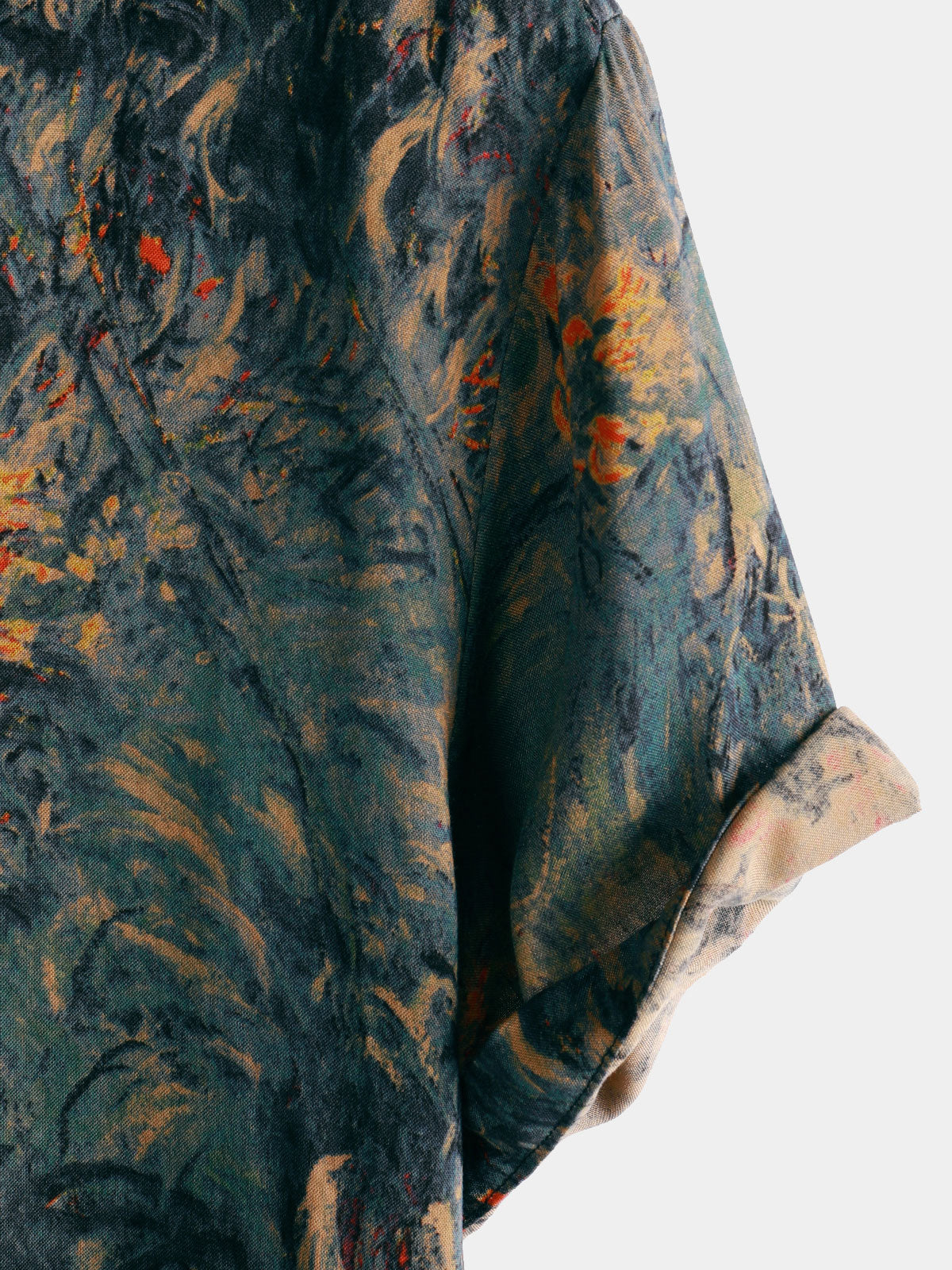 Camisa floral estampado vintage Holiday transpirable Hawaiian de manga corta para hombre