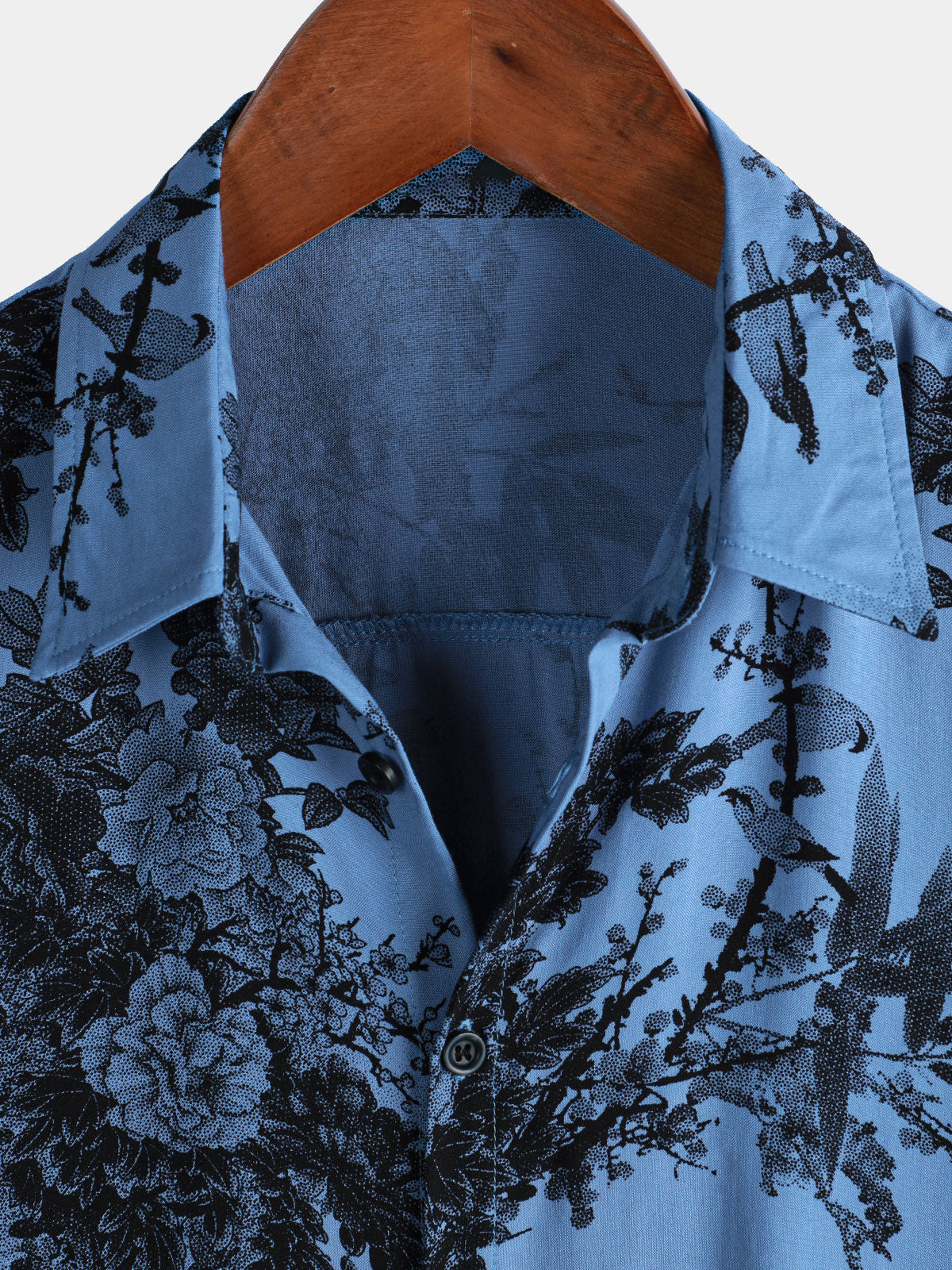 Camisa retro Holiday transpirable Flower Hawaiian de manga corta para hombre