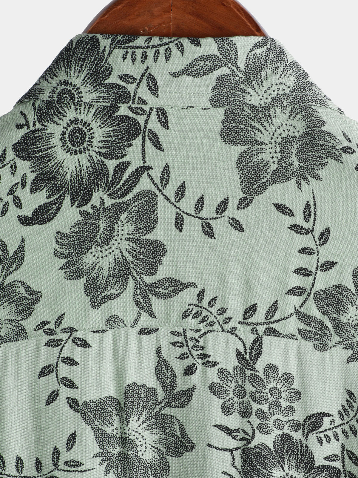 Camisa vintage floral estampado Holiday Hawaiian de manga corta para hombre