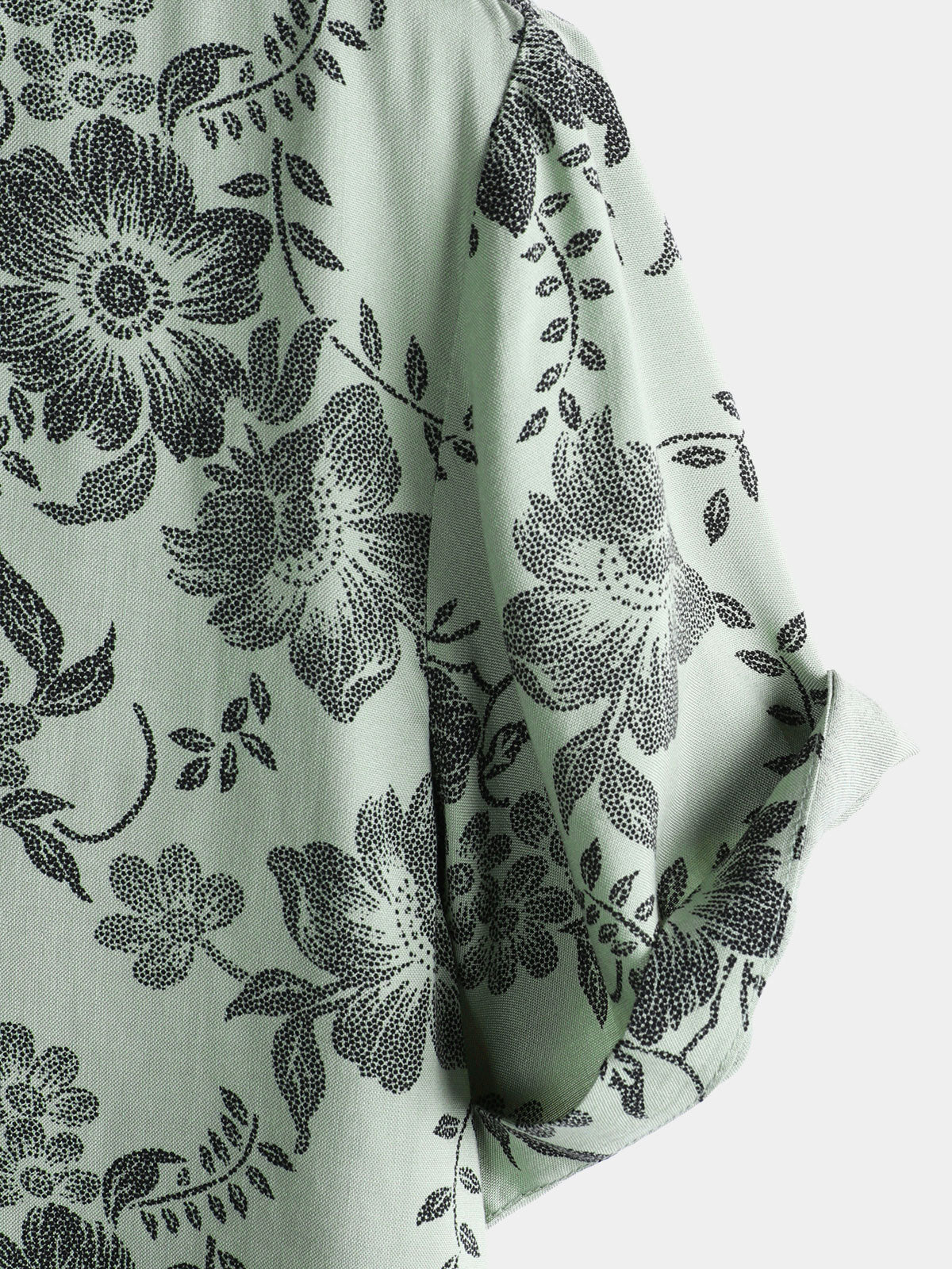 Camisa vintage floral estampado Holiday Hawaiian de manga corta para hombre