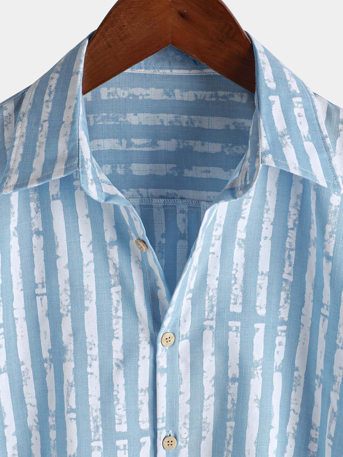 Camisa Hawaiian casual a rayas de manga corta Summer para hombre