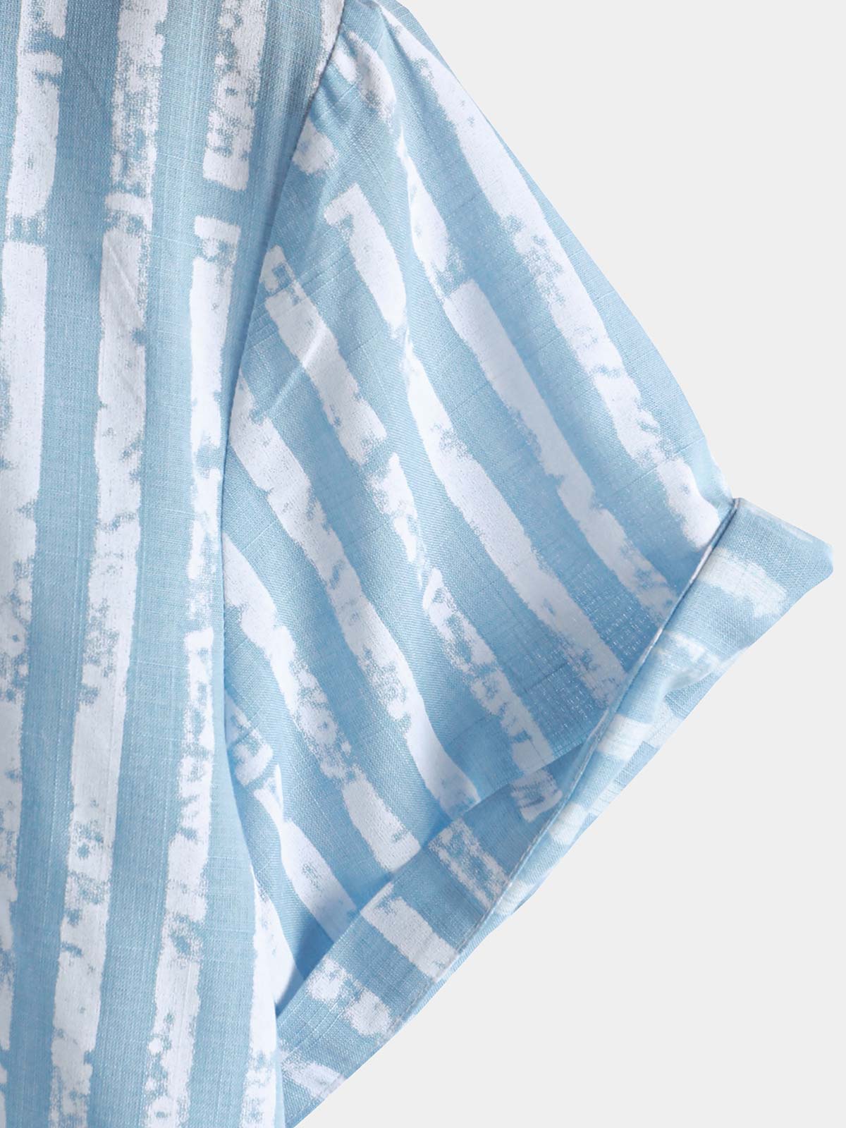 Camisa Hawaiian casual a rayas de manga corta Summer para hombre