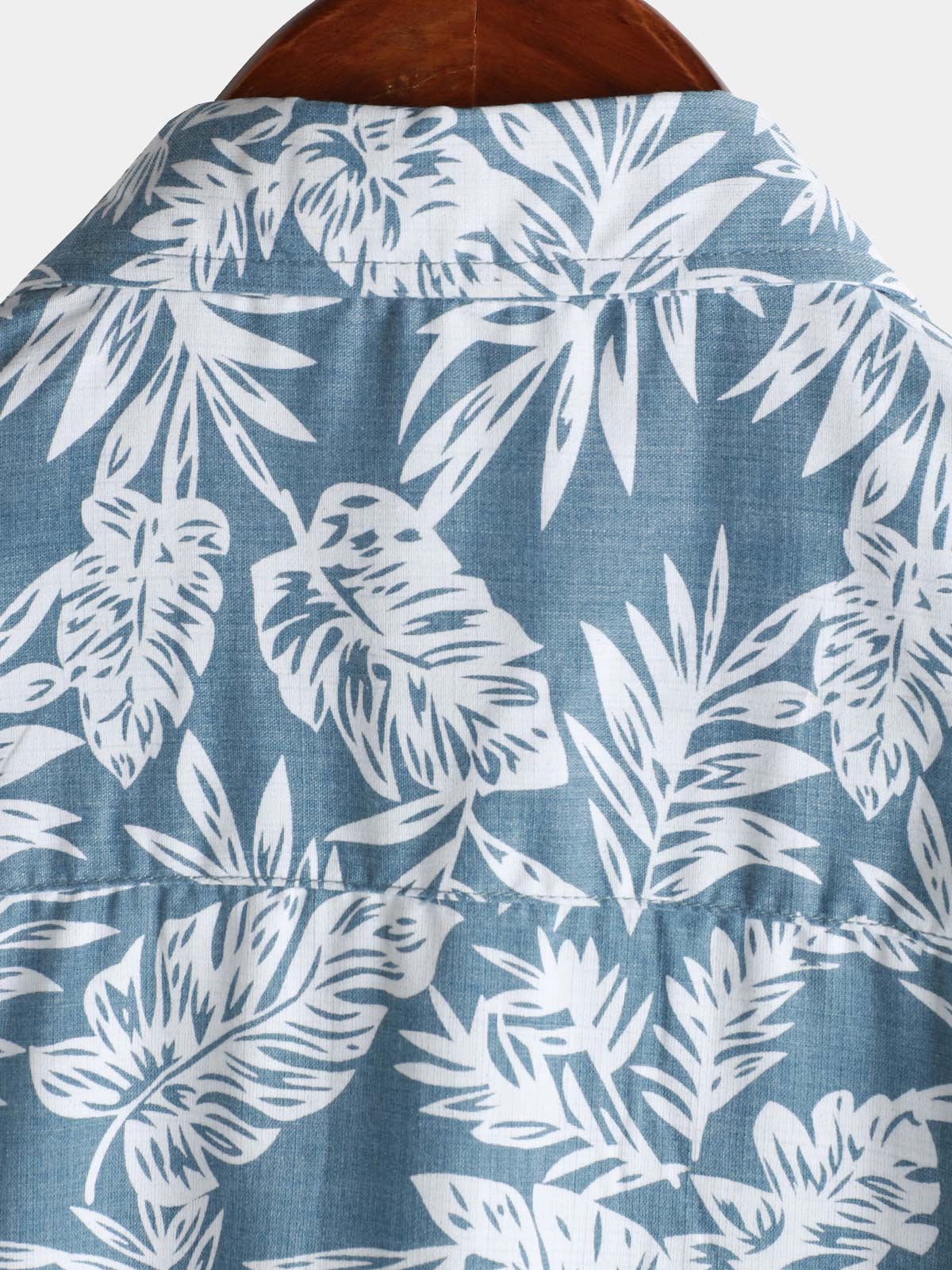 Camisa Blue Tropical de manga corta Summer Hawaiian para hombre