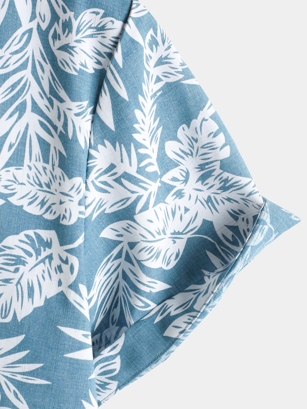 Camisa Blue Tropical de manga corta Summer Hawaiian para hombre
