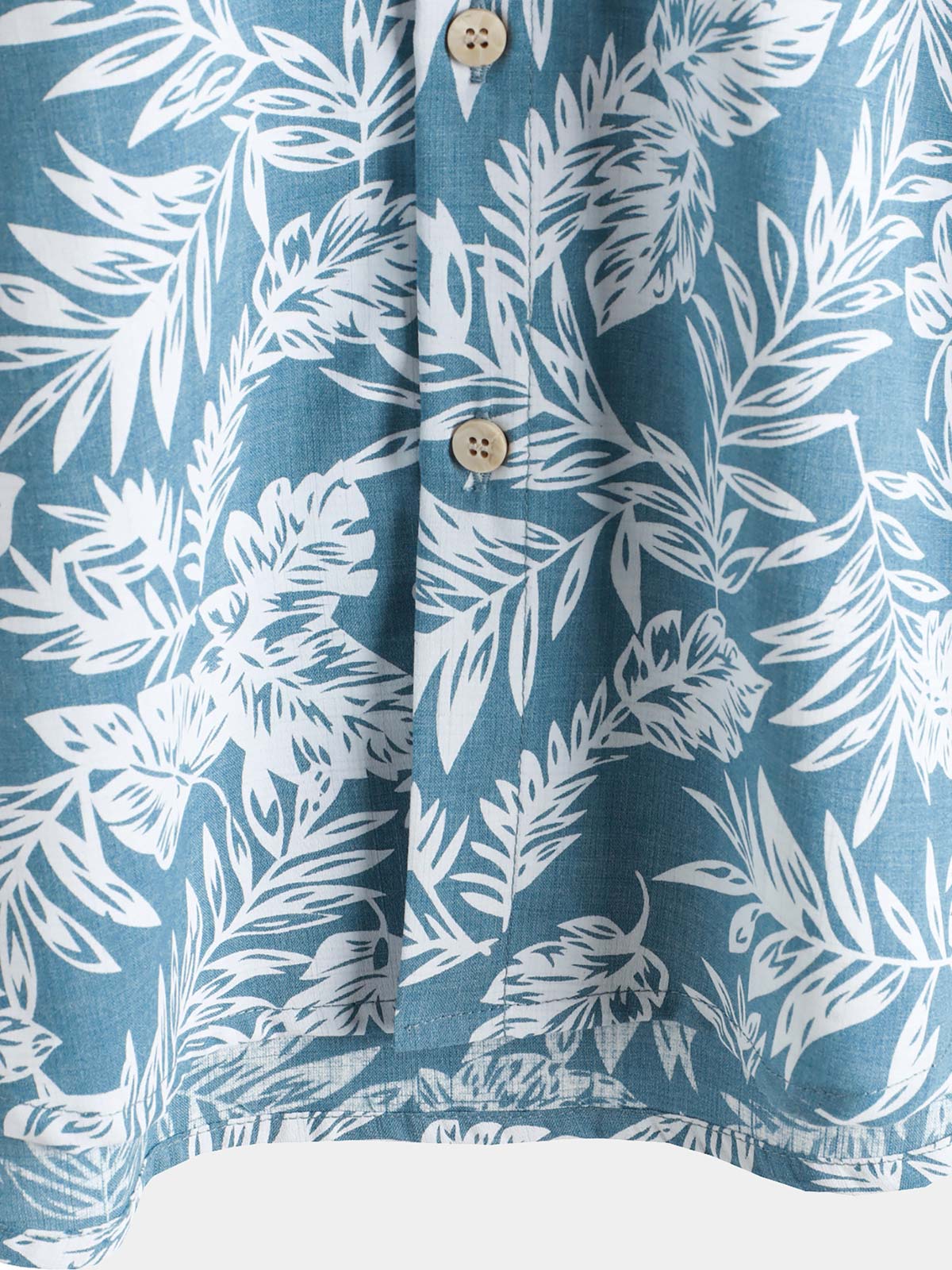 Camisa Blue Tropical de manga corta Summer Hawaiian para hombre
