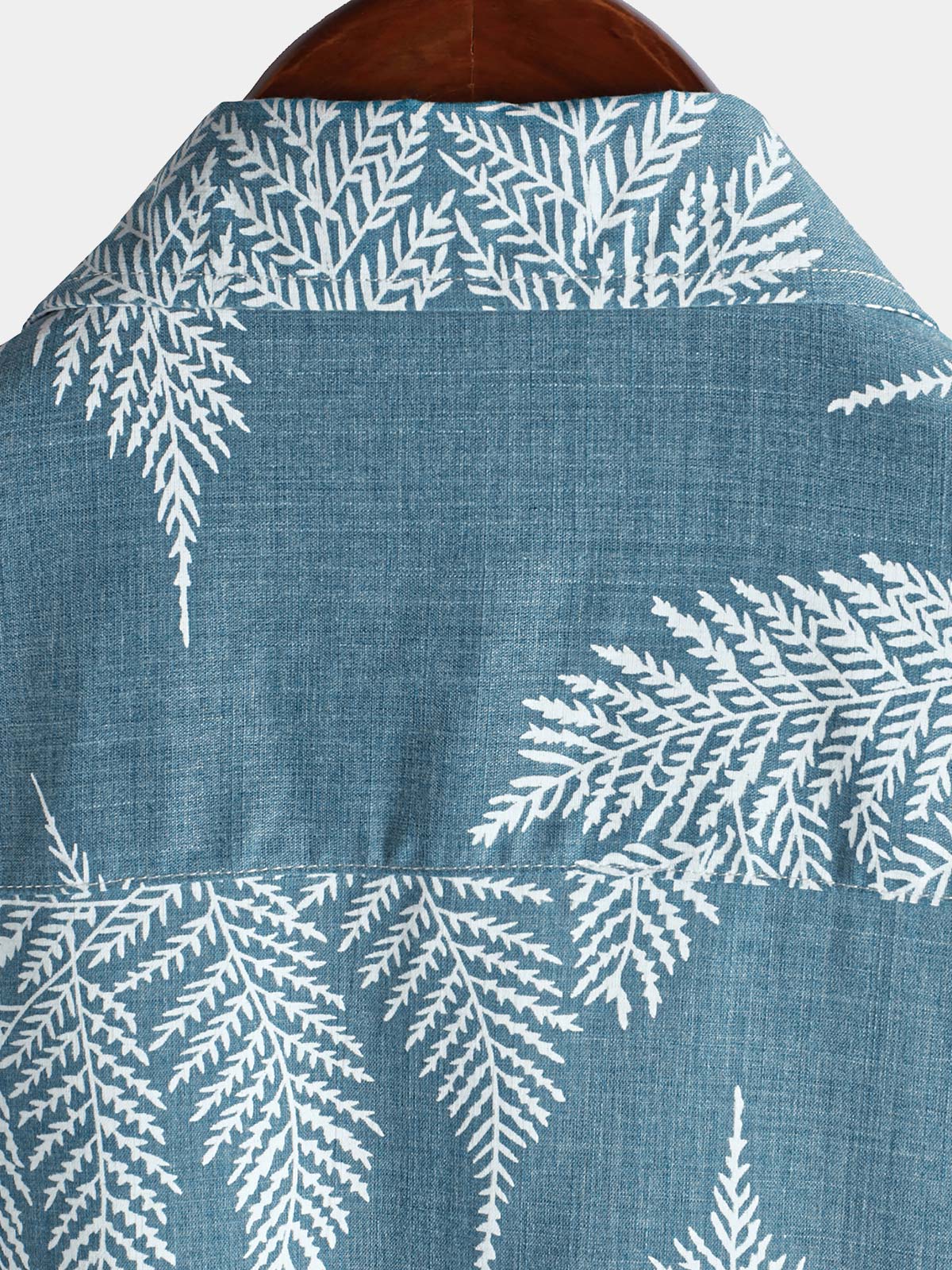Camisa Tropical Blue Button Up de manga corta Summer para hombre