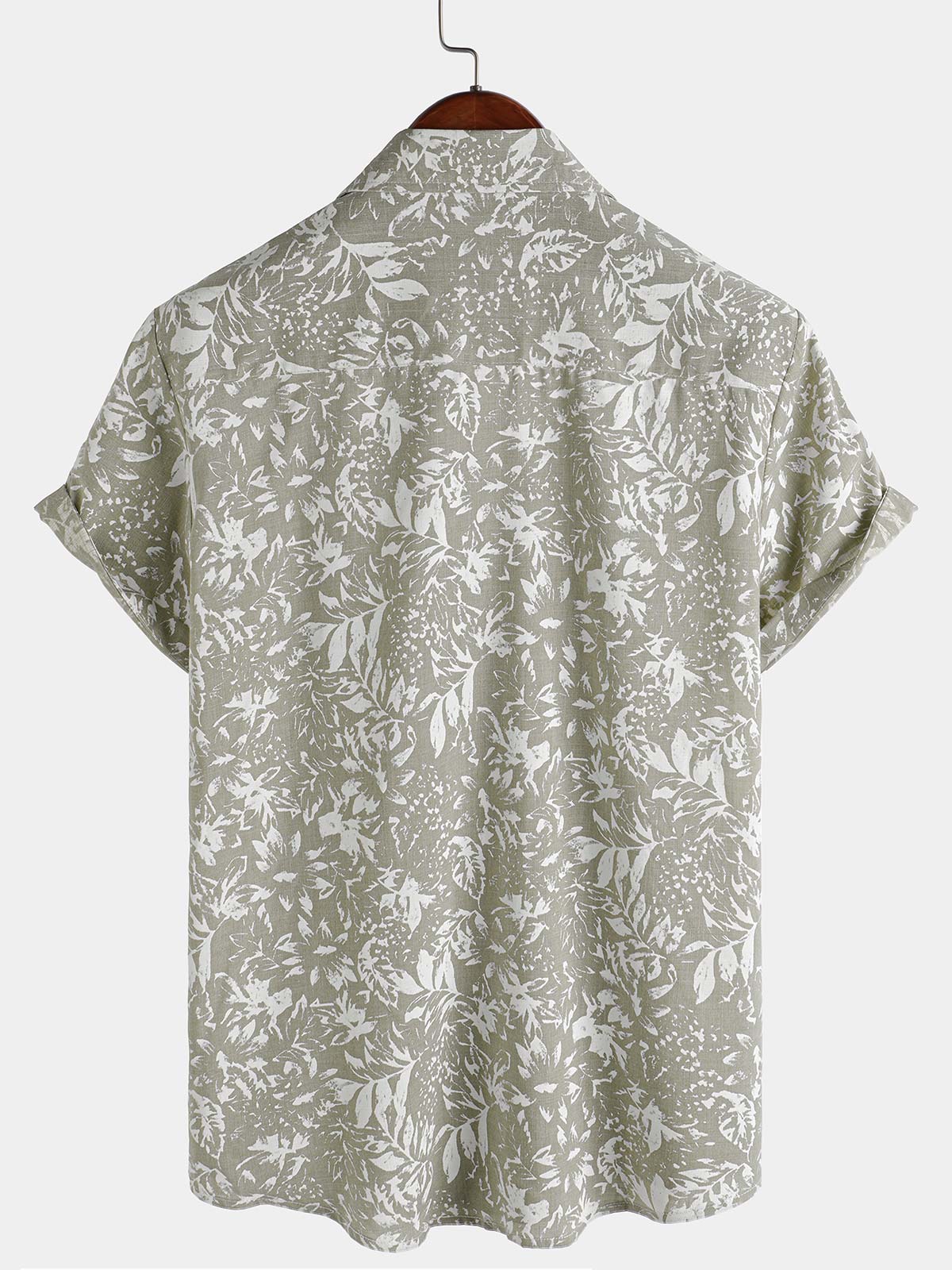 Camisa vintage de manga corta Summer Button Up para hombre