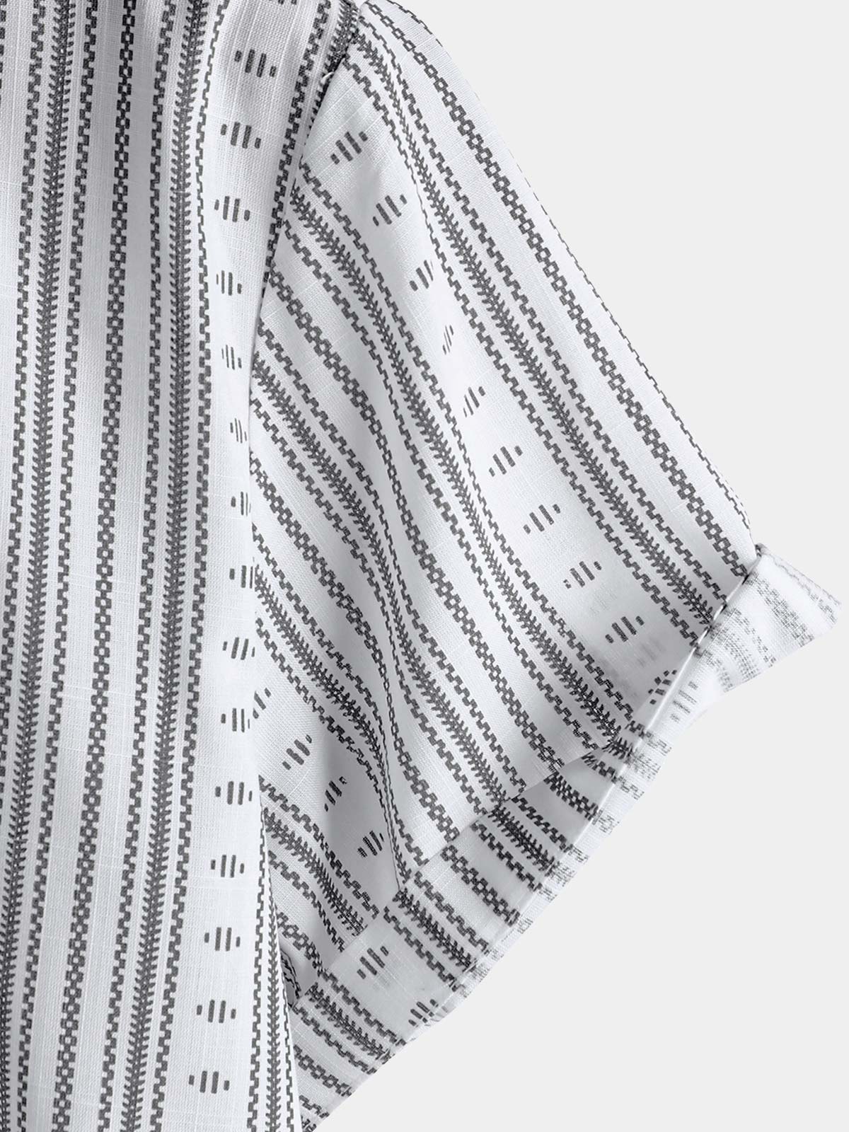 Camisa casual a rayas de manga corta Summer Button Up para hombre