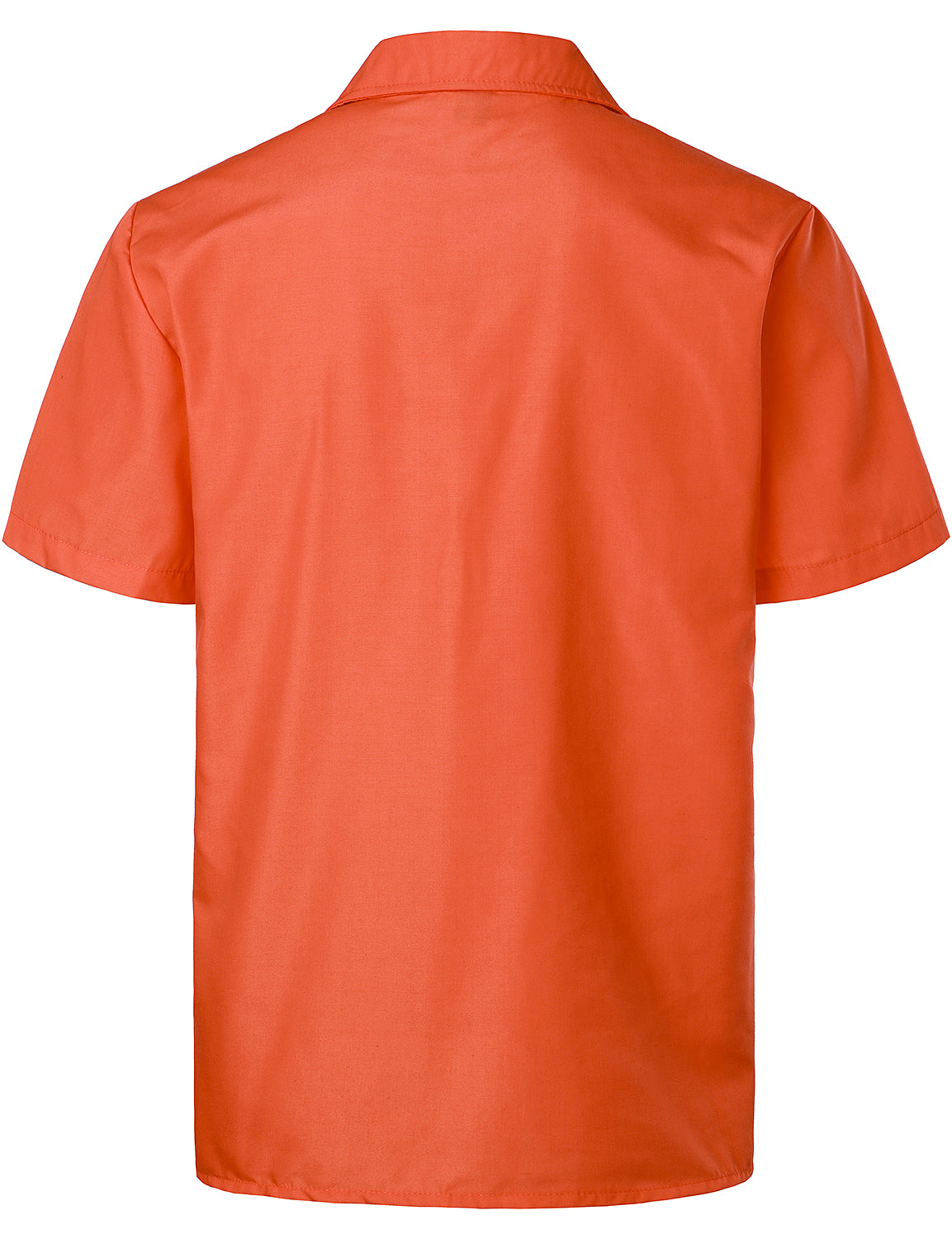 Camisa de color sólido de algodón de manga corta para hombre