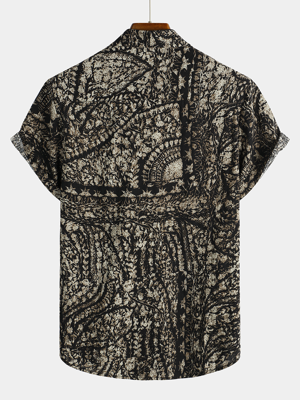 Camisa vintage 90s Abstract estampado de manga corta para hombre
