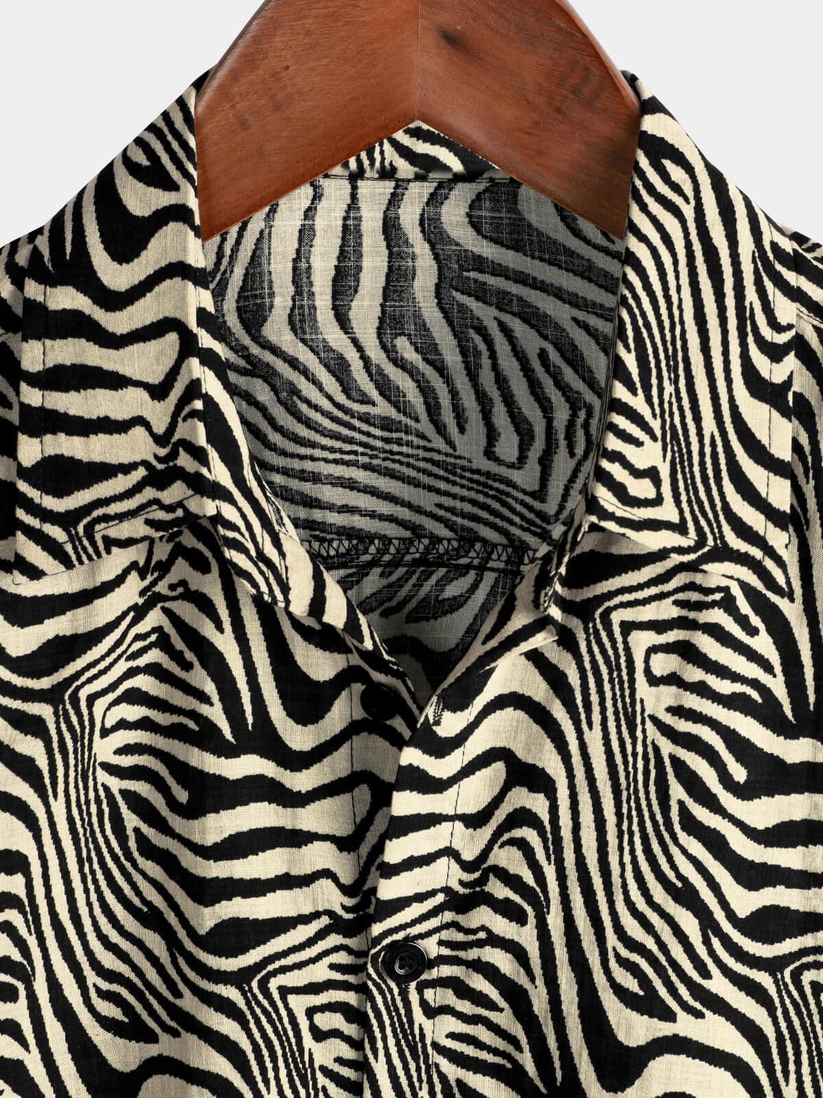 Camisa vintage Summer Tiger estampado Cool Vacation Beach de manga corta Button Up para hombre