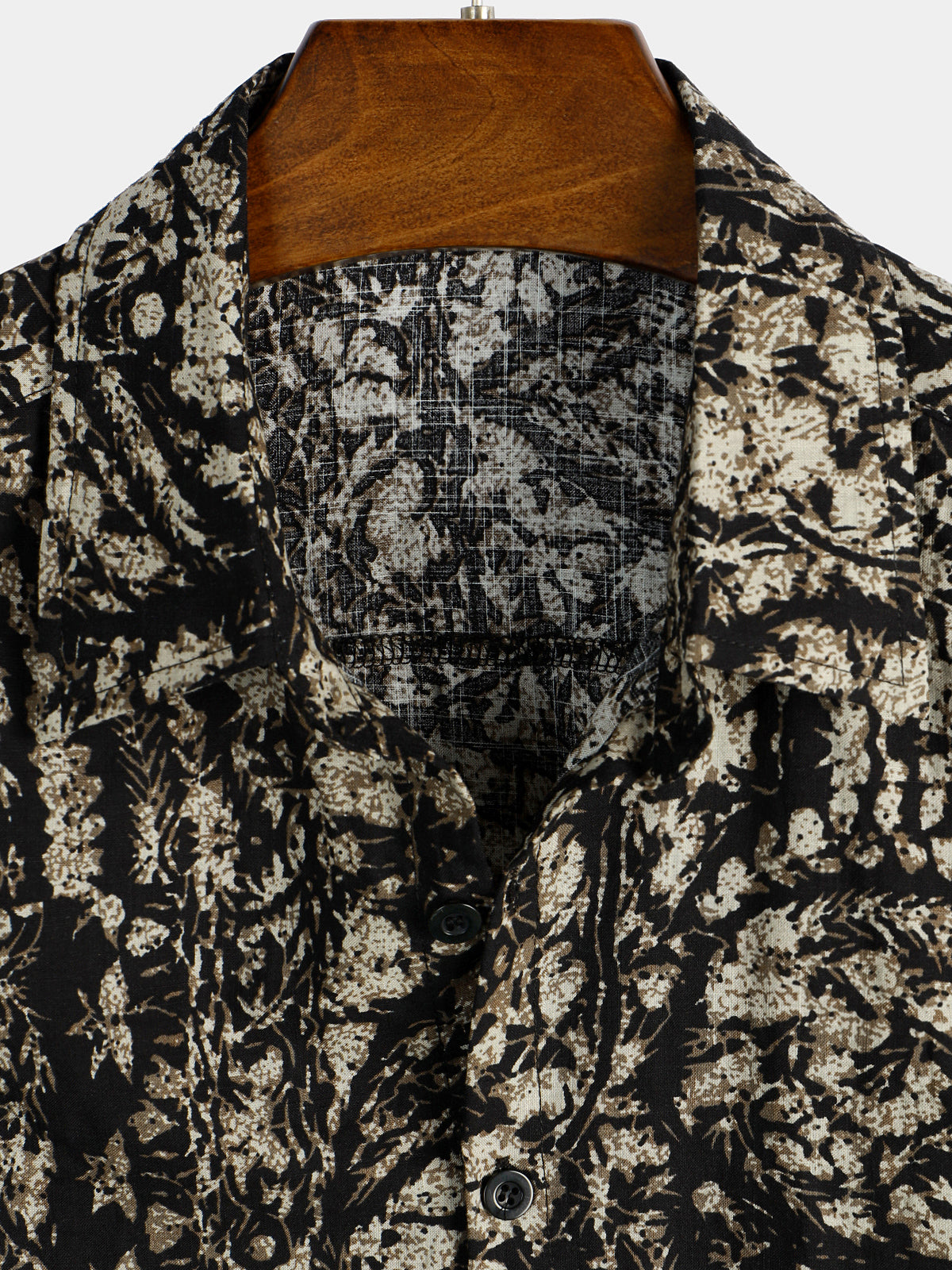 Camisa vintage 90s Abstract estampado de manga corta para hombre