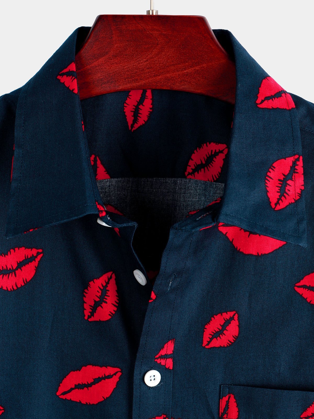Camisa casual Holiday Pocket de manga corta para hombre