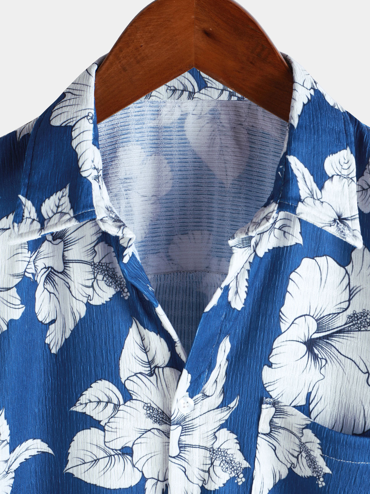 Camisa Tropical floral estampado Hawaiian de manga corta para hombre
