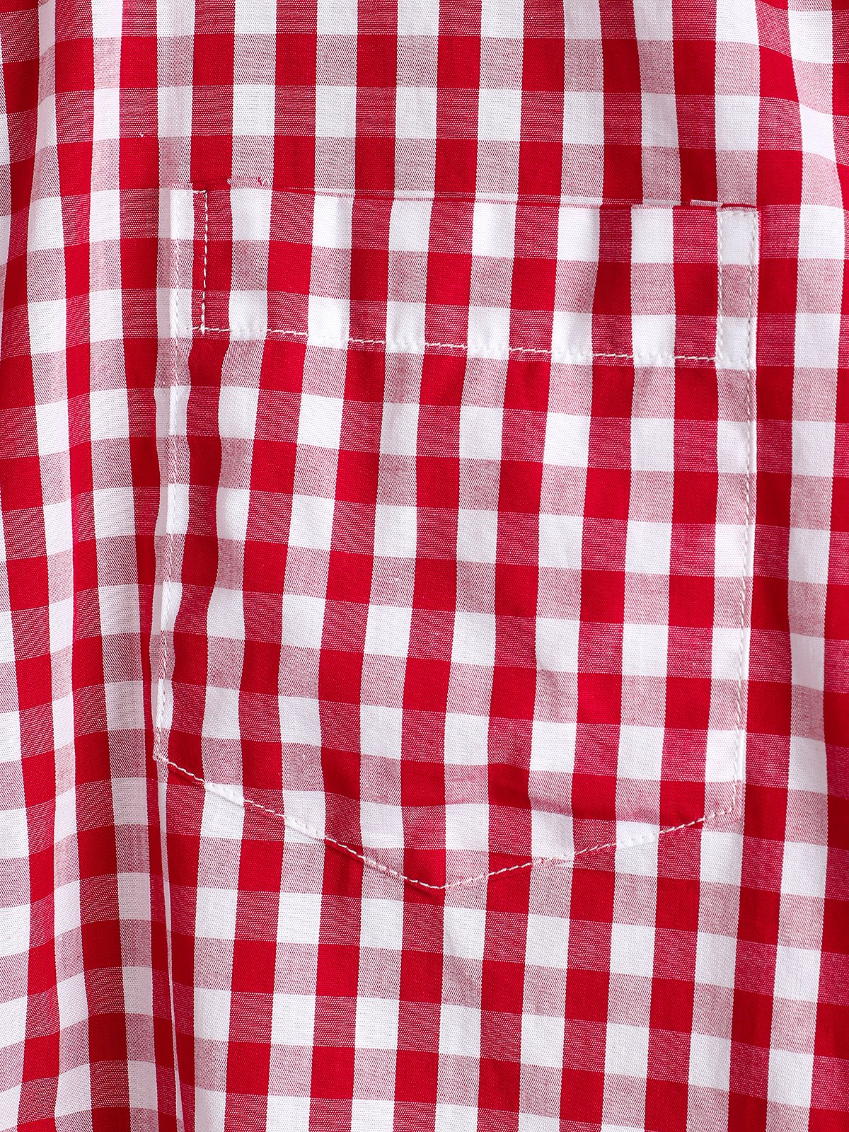 Camisa de algodón de manga larga a cuadros para hombre