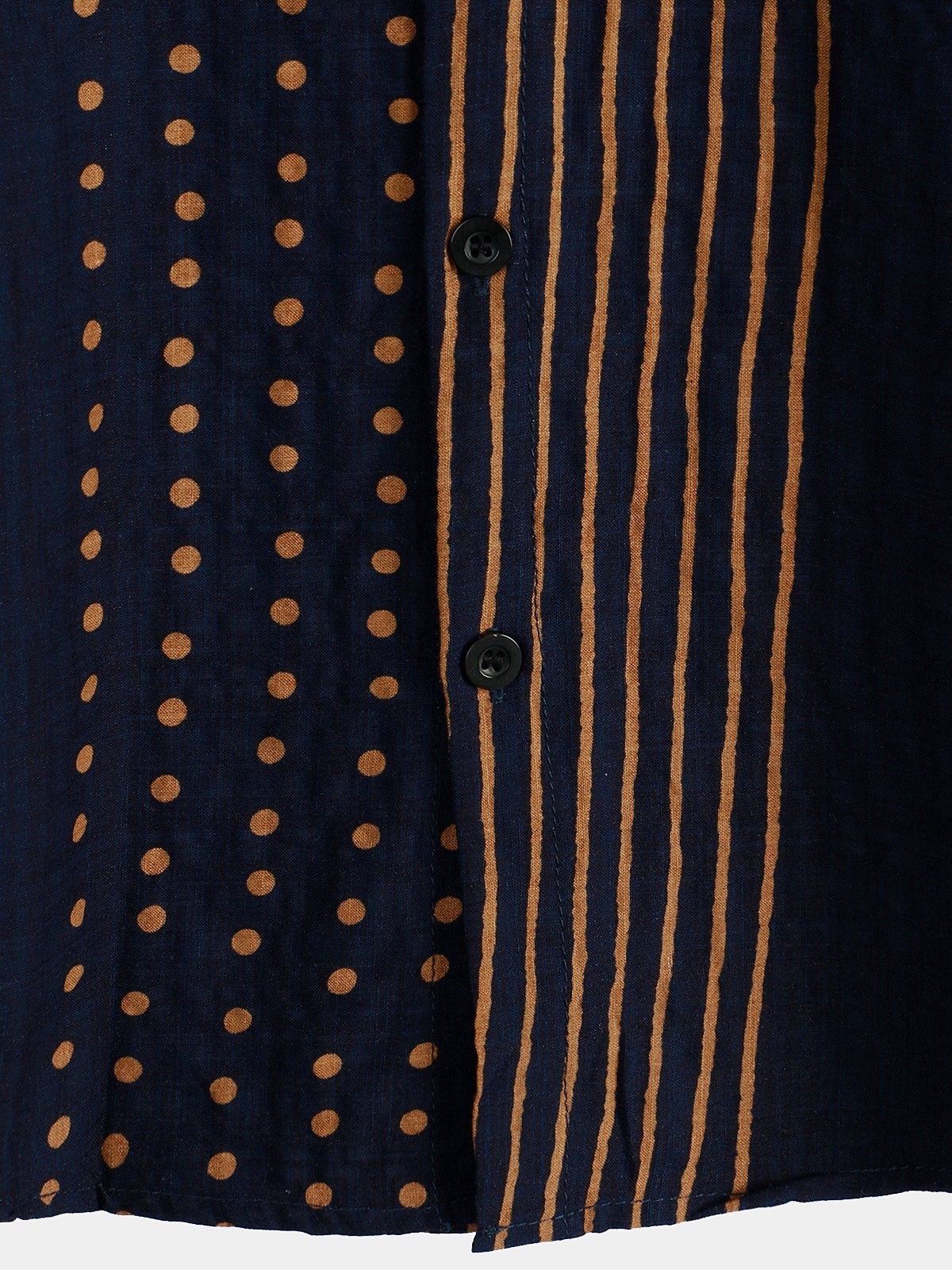 Camisa Men‘s Navy Blue rayas Summer de manga corta