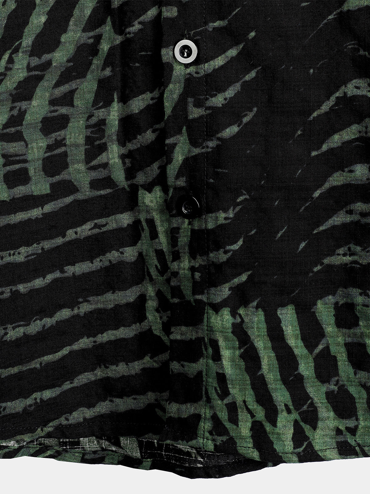 Camisa casual a rayas estampado de manga corta para hombre