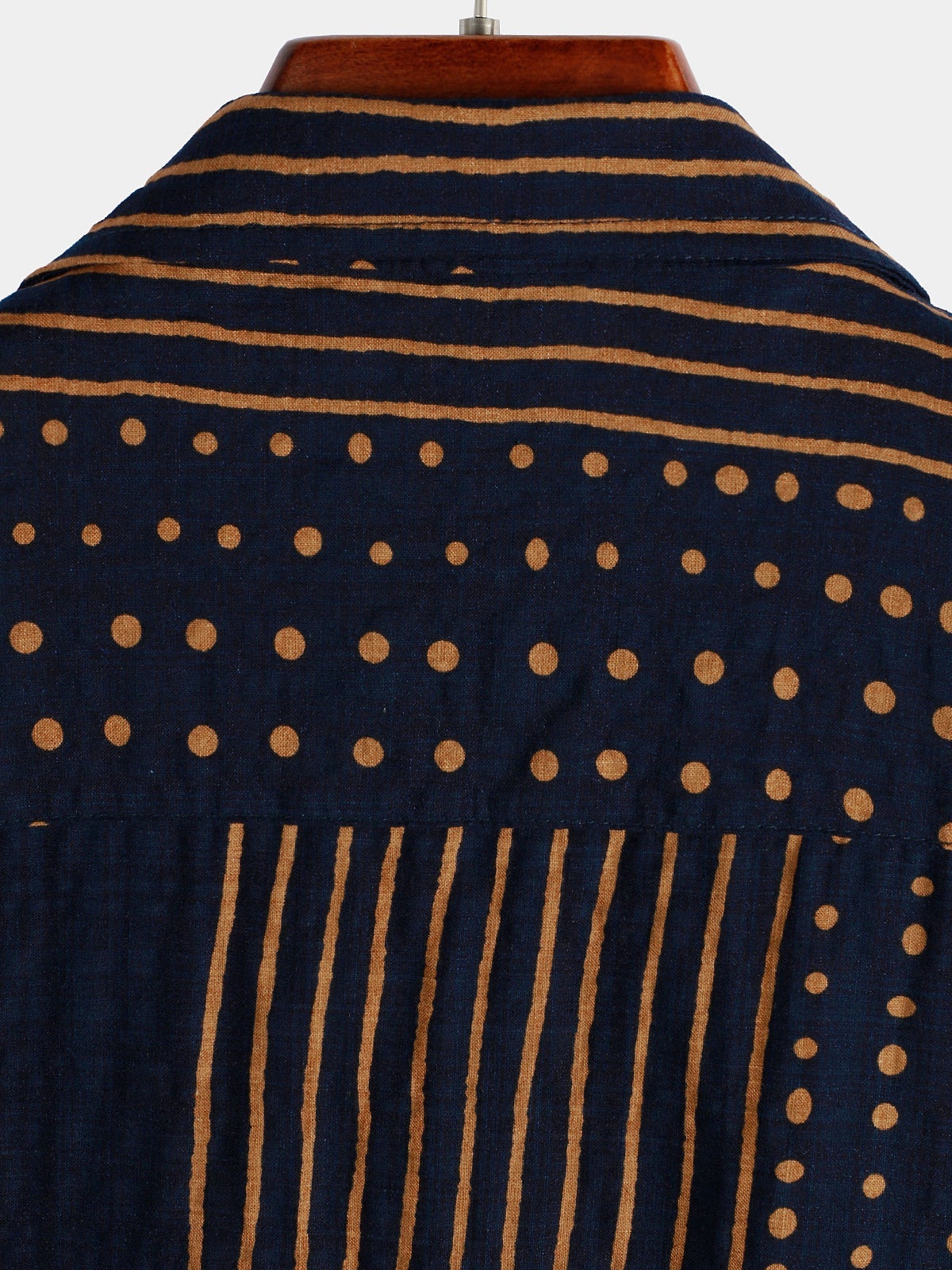 Camisa Men‘s Navy Blue rayas Summer de manga corta
