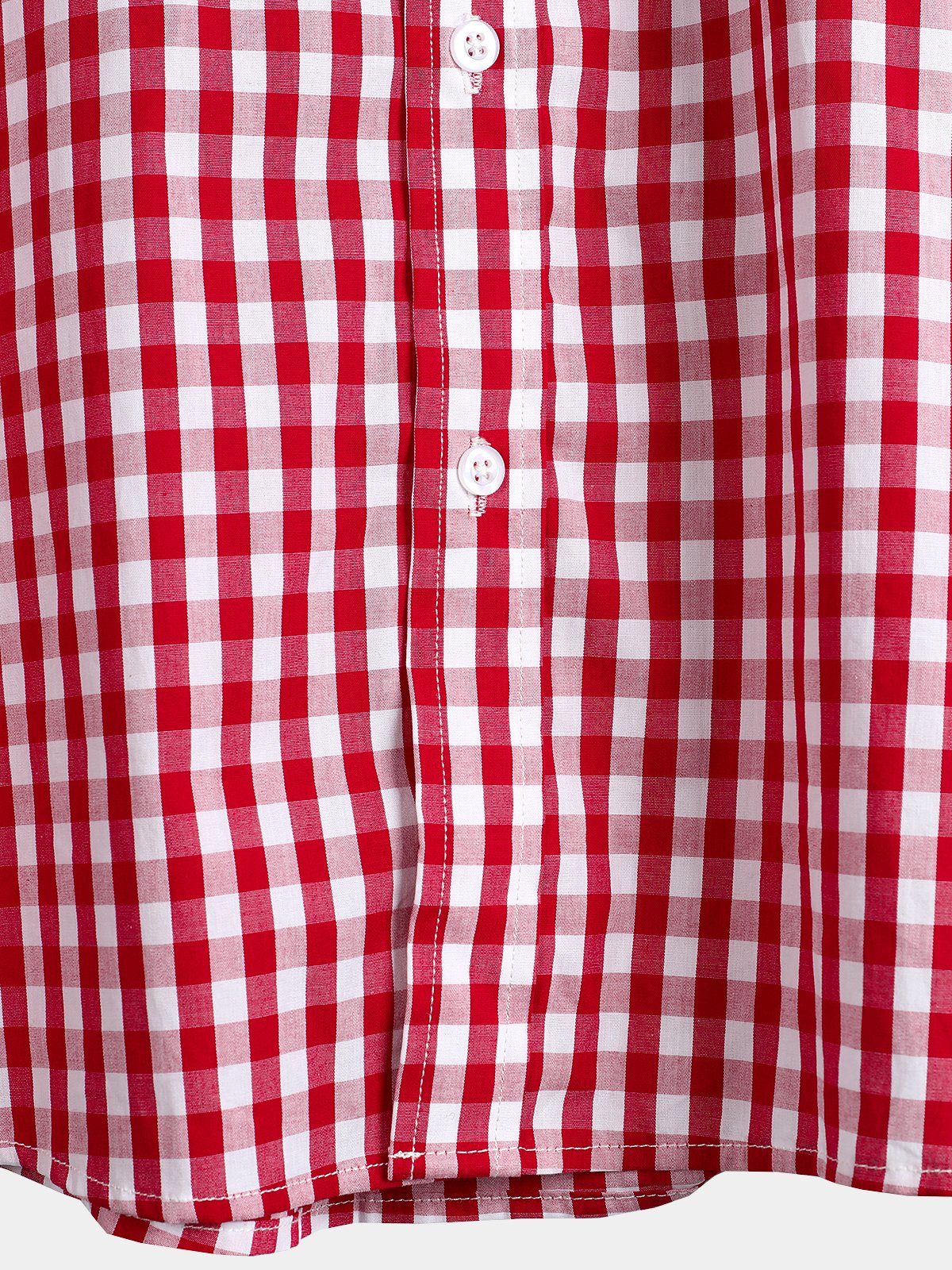 Camisa de algodón de manga larga a cuadros para hombre