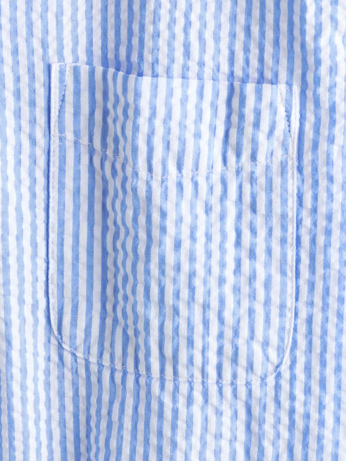 Camisa a rayas de algodón Blue Summer Button Up Cuban Collar Camp de manga corta Beach para hombre