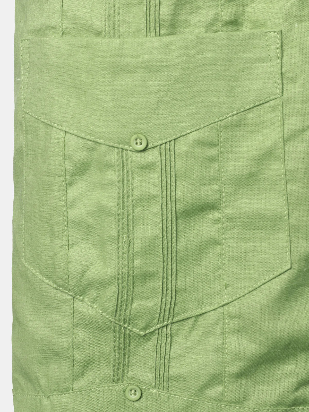 Camisa Pocket de lino Cuban Guayabera Summer Camp Button Up de manga corta casual para hombre