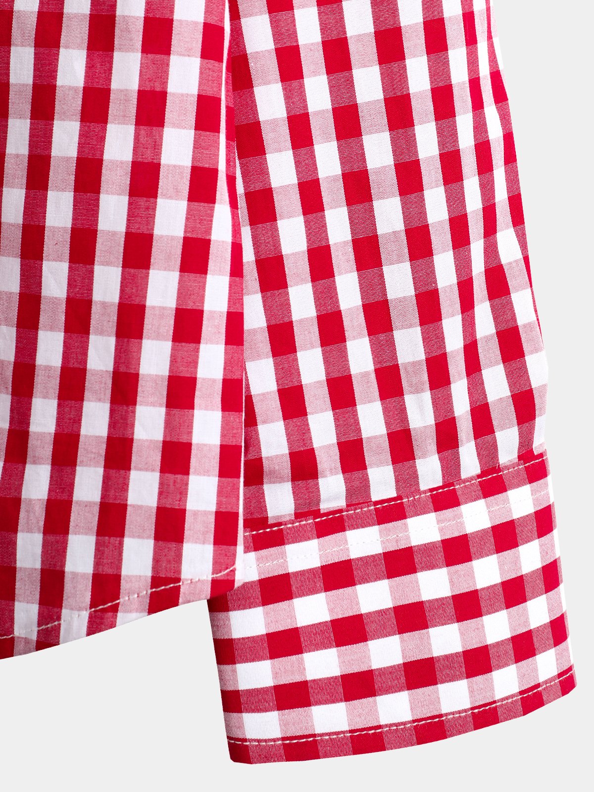 Camisa de algodón de manga larga a cuadros para hombre