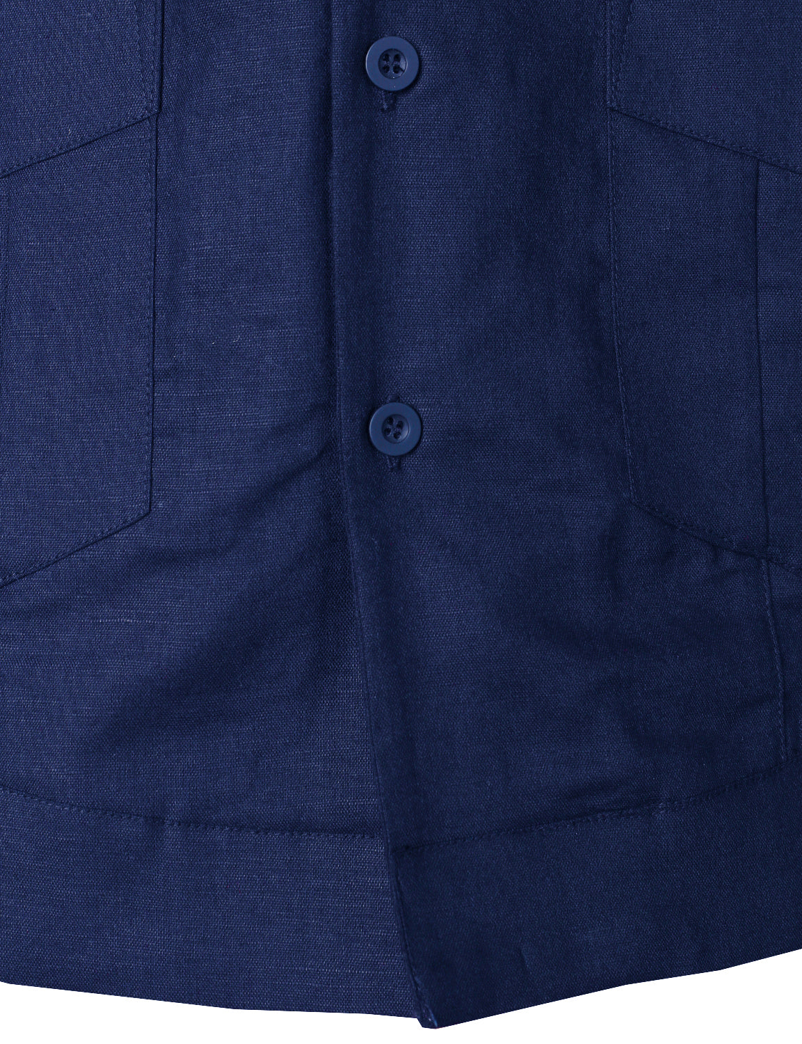 Camisa de lino Cuban Guayabera casual Button Up de manga corta Summer para hombre