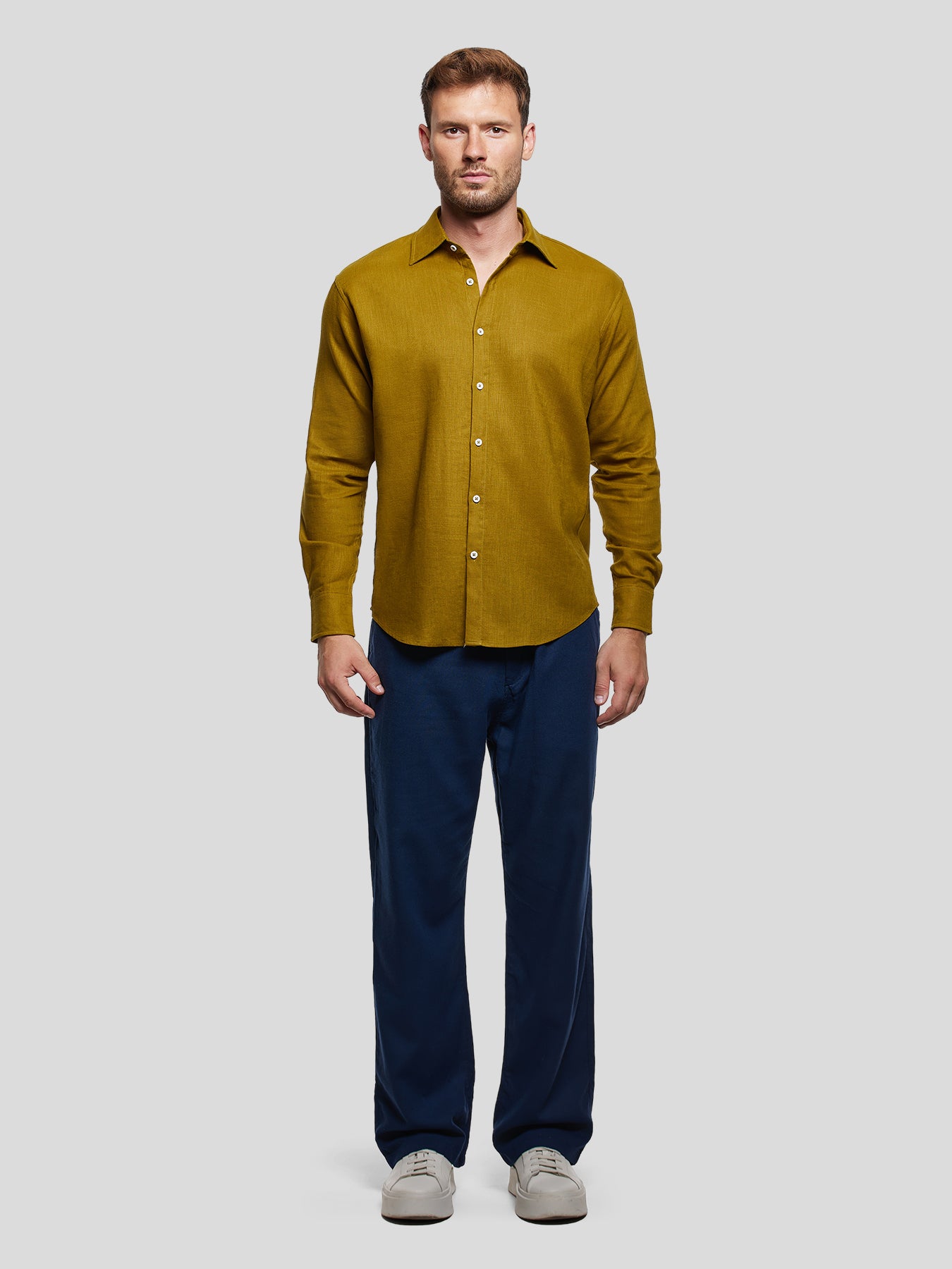 Camisa DreamWear Italian de lino de manga larga