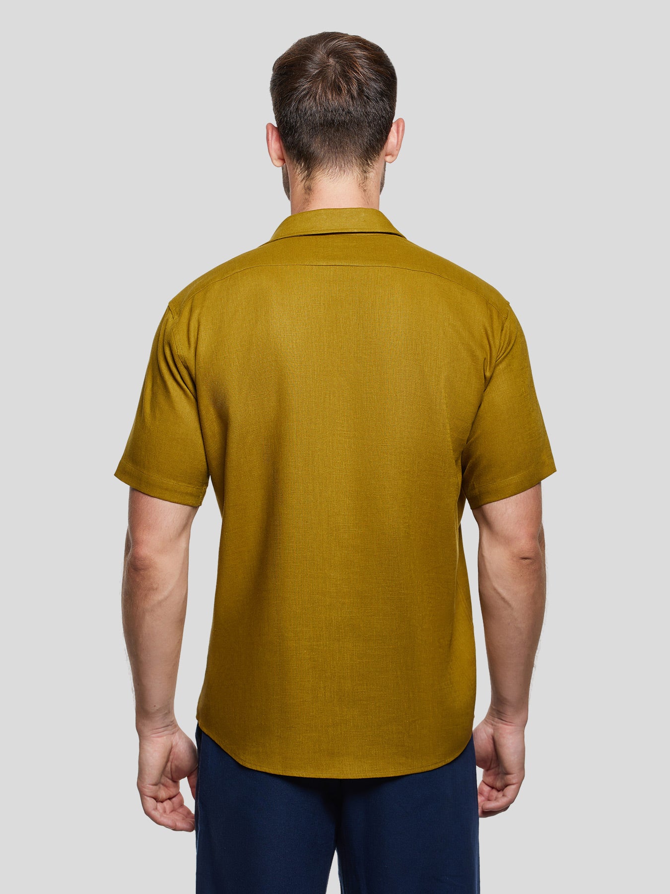 Camisa DreamWear Italian de lino de manga corta