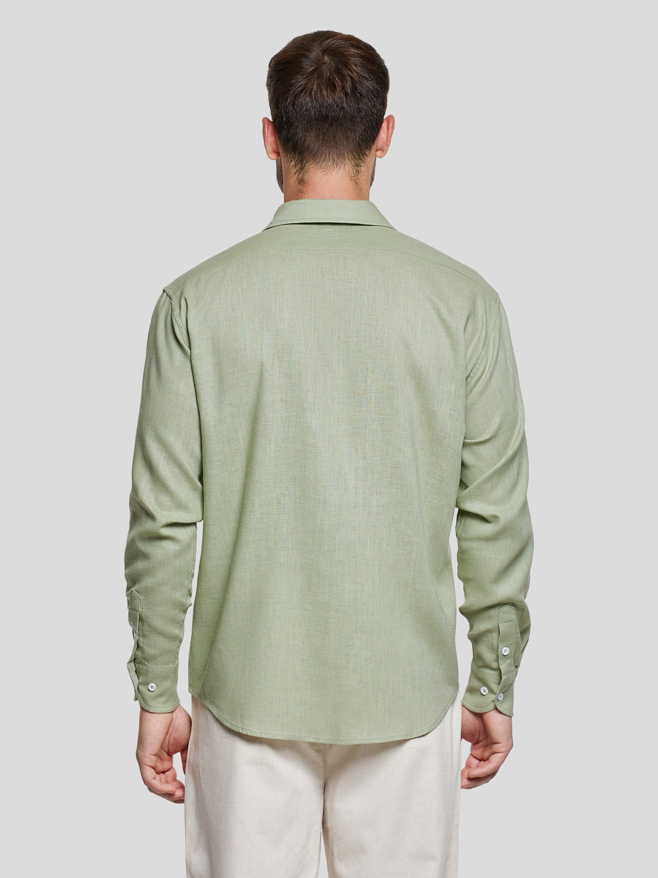 Camisa DreamWear Italian de lino de manga larga
