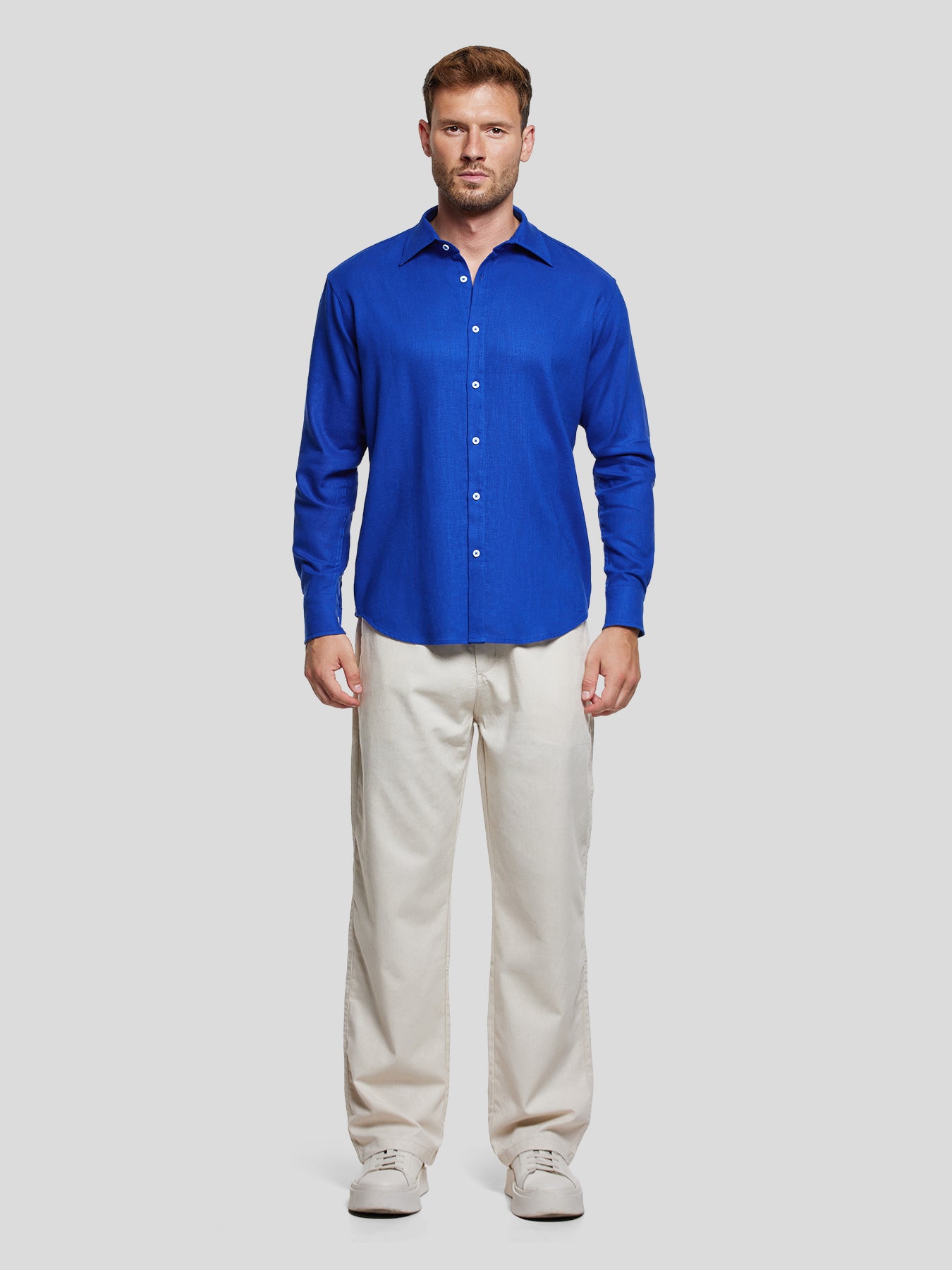 Camisa DreamWear Italian de lino de manga larga