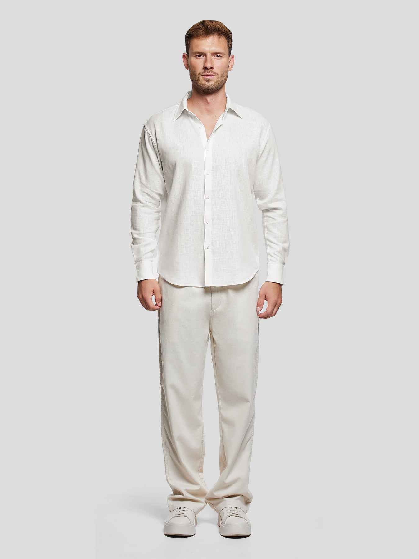 Camisa DreamWear Italian de lino de manga larga