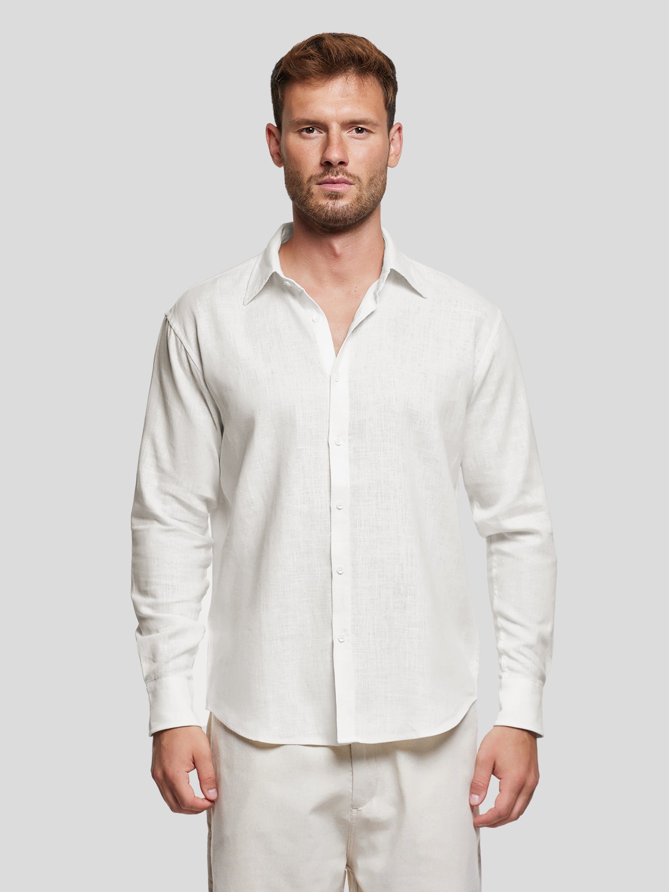 Camisa DreamWear Italian de lino de manga larga
