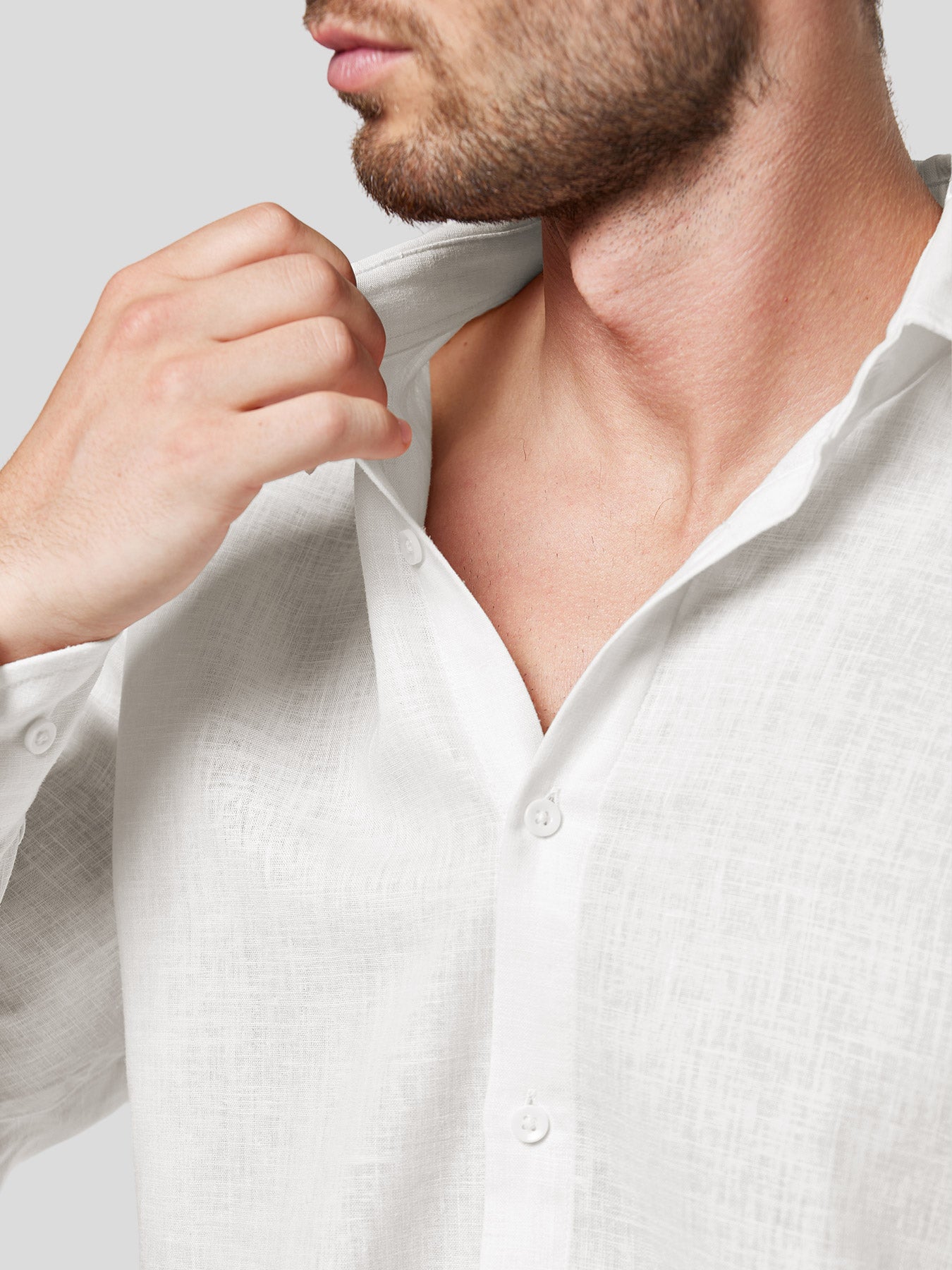 Camisa DreamWear Italian de lino de manga larga
