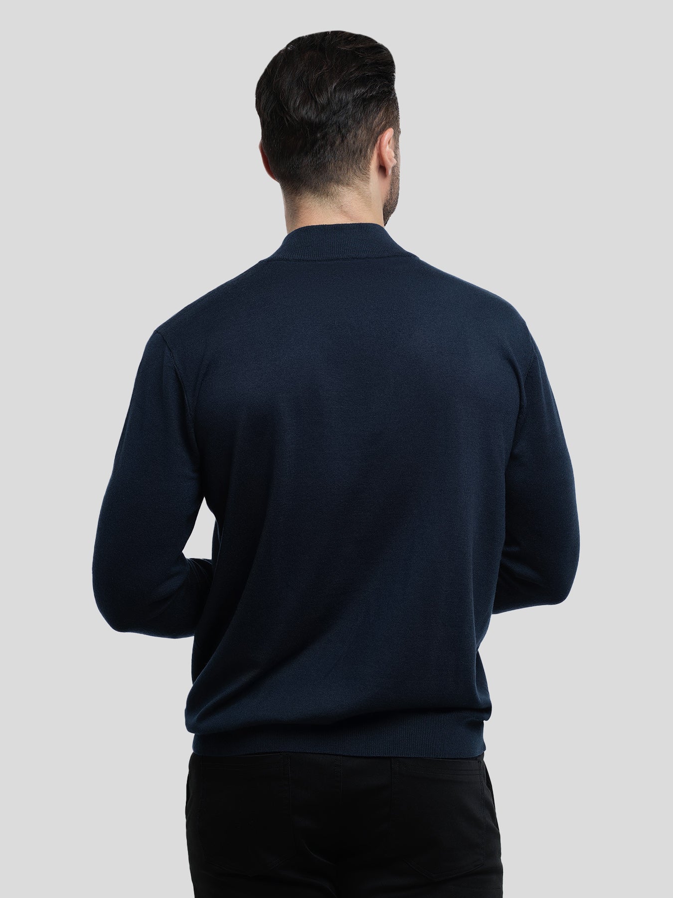 Gentletejido Washable Half Zip Mock Neck Sweater