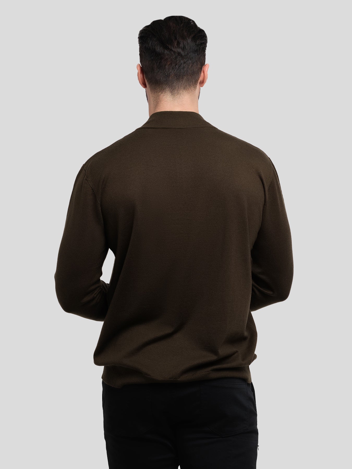 Gentletejido Washable Half Zip Mock Neck Sweater