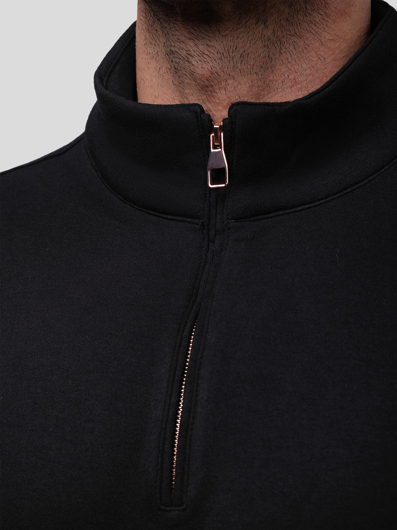 Sudadera SmoothBlend Half Zip Mock Neck