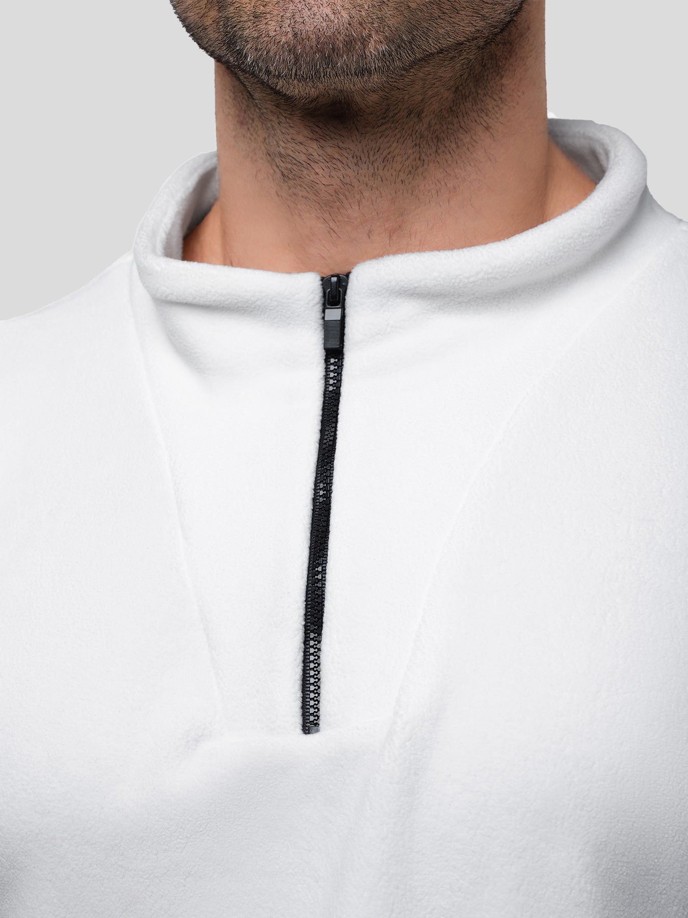 Sudadera LuxeCozy polar Half Zip Mock Neck