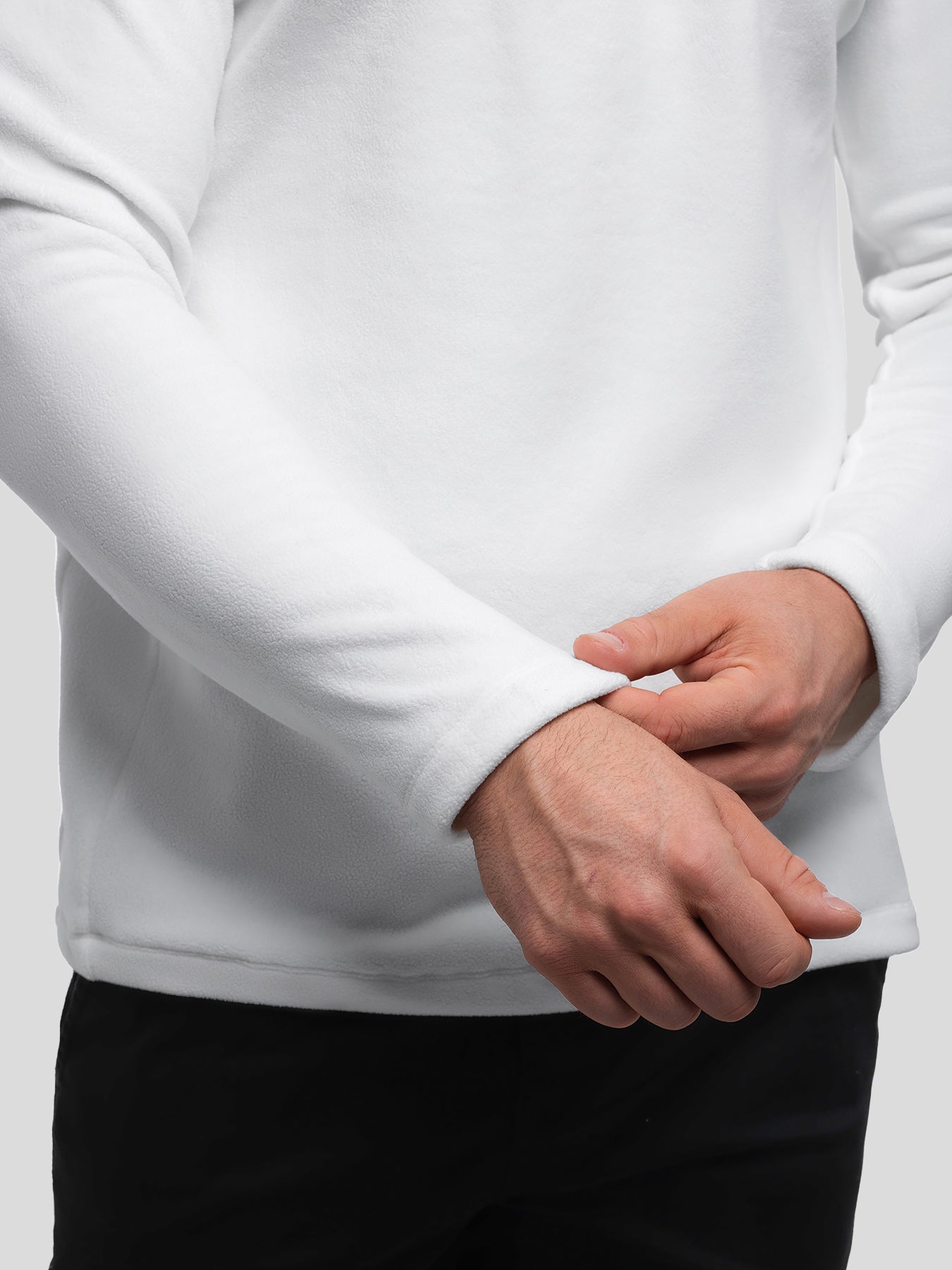 Sudadera LuxeCozy polar Half Zip Mock Neck