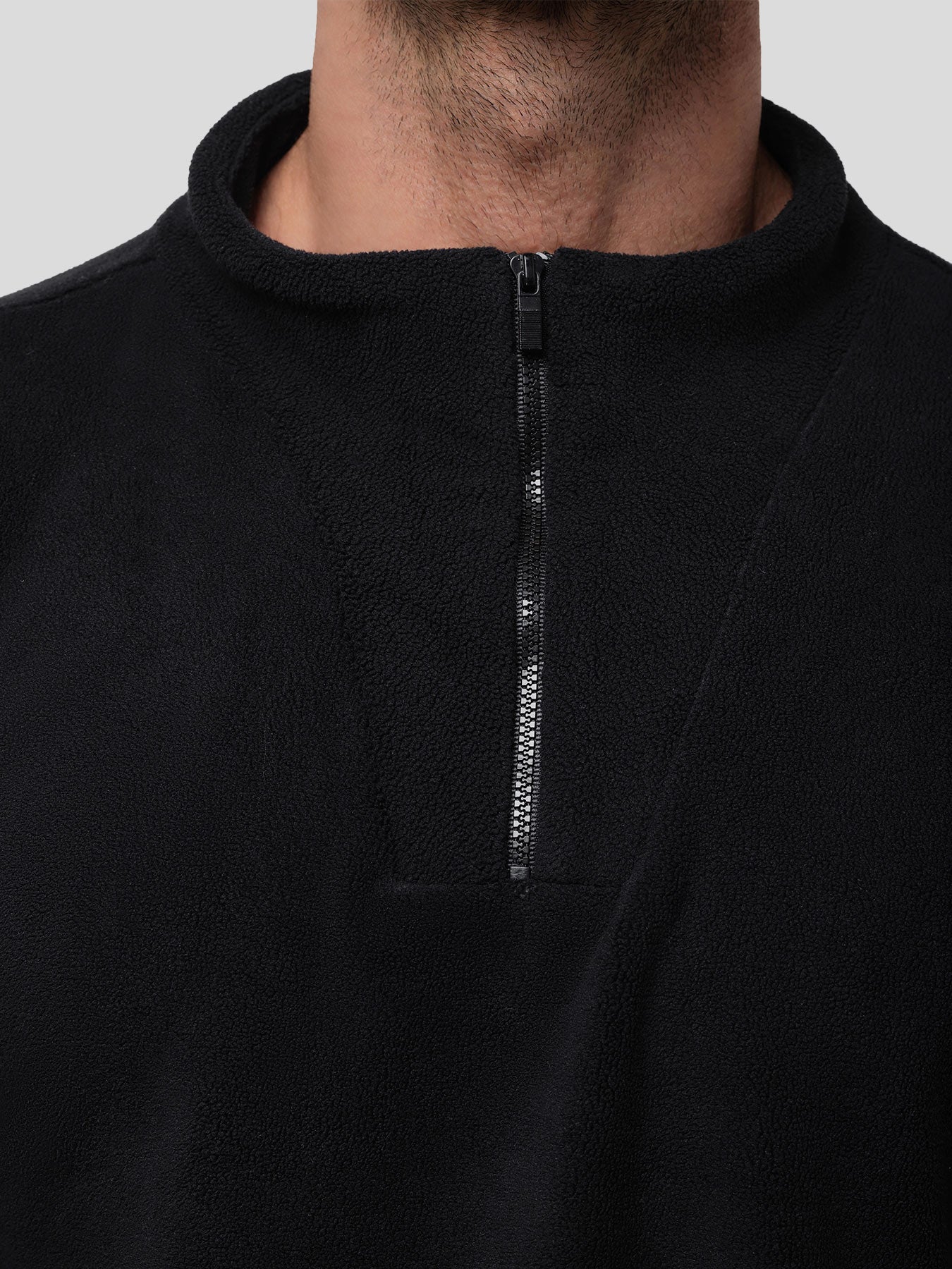 Sudadera LuxeCozy polar Half Zip Mock Neck