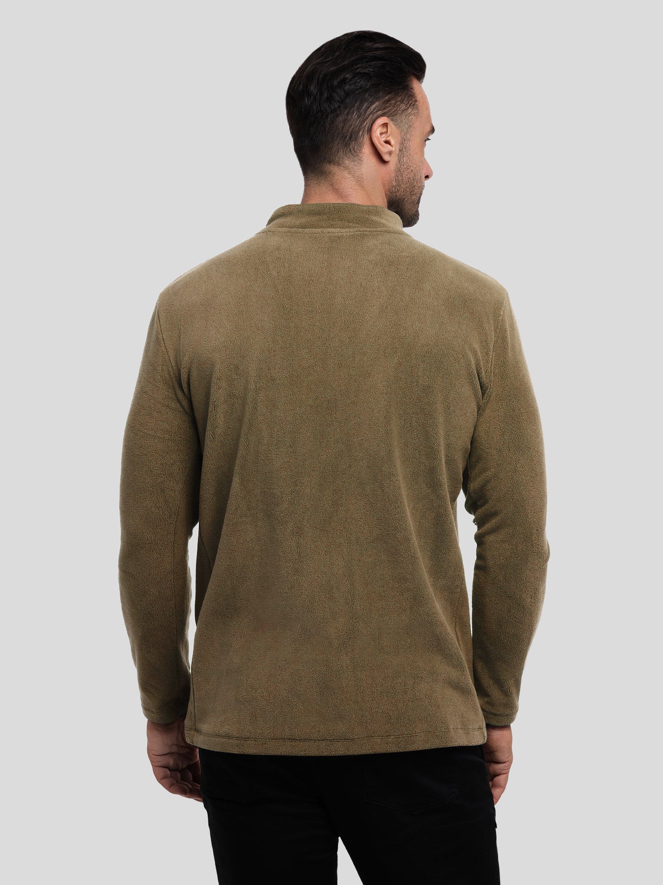 Sudadera LuxeCozy polar Half Zip Mock Neck