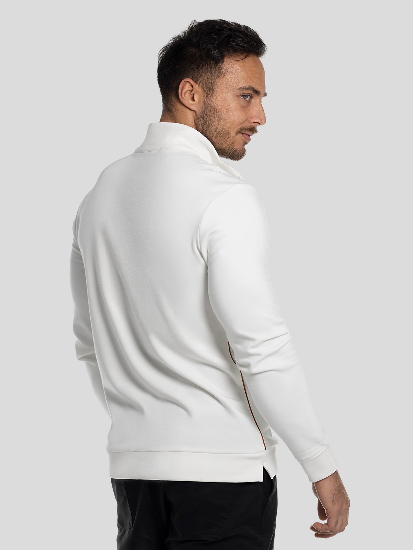 Sudadera SmoothBlend Half Zip Mock Neck